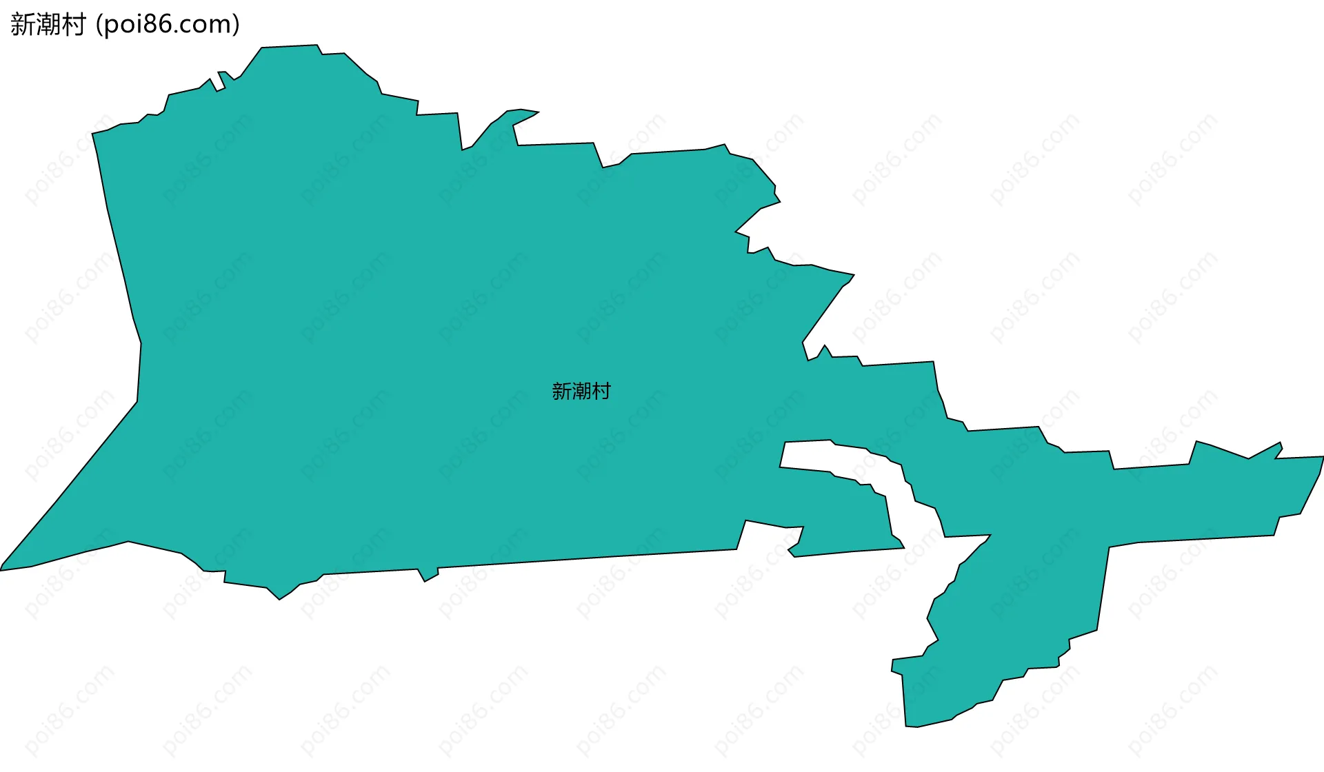 新潮村边界地图