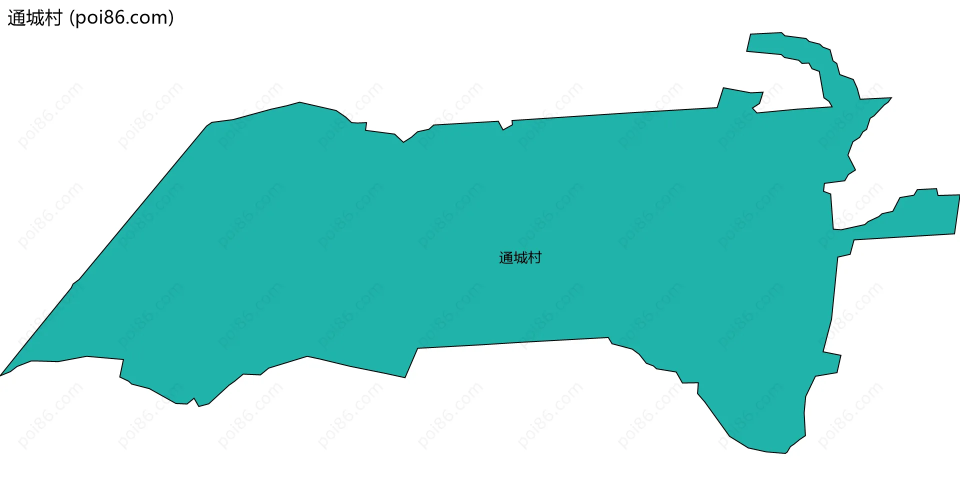 通城村边界地图