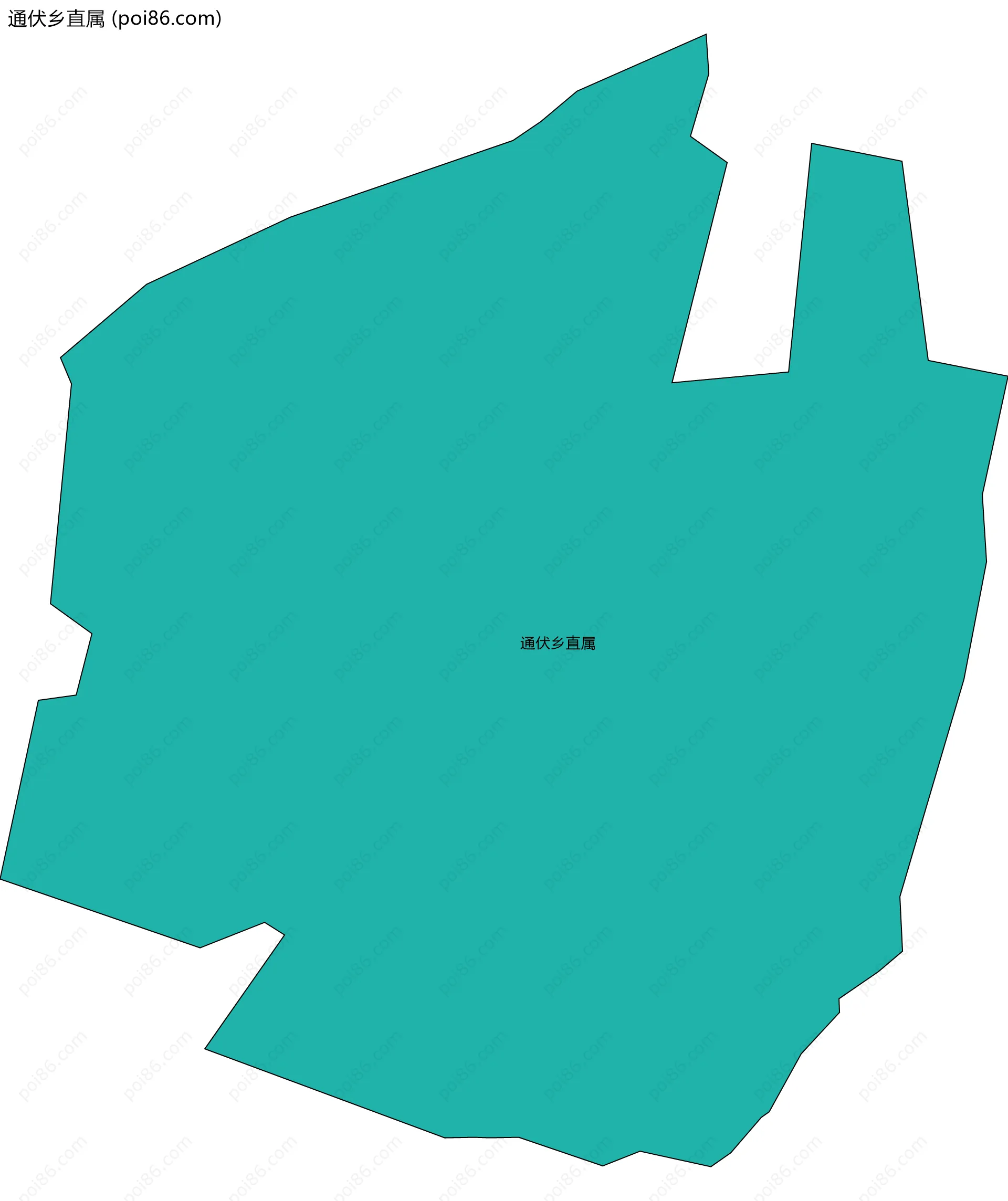 通伏乡直属边界地图