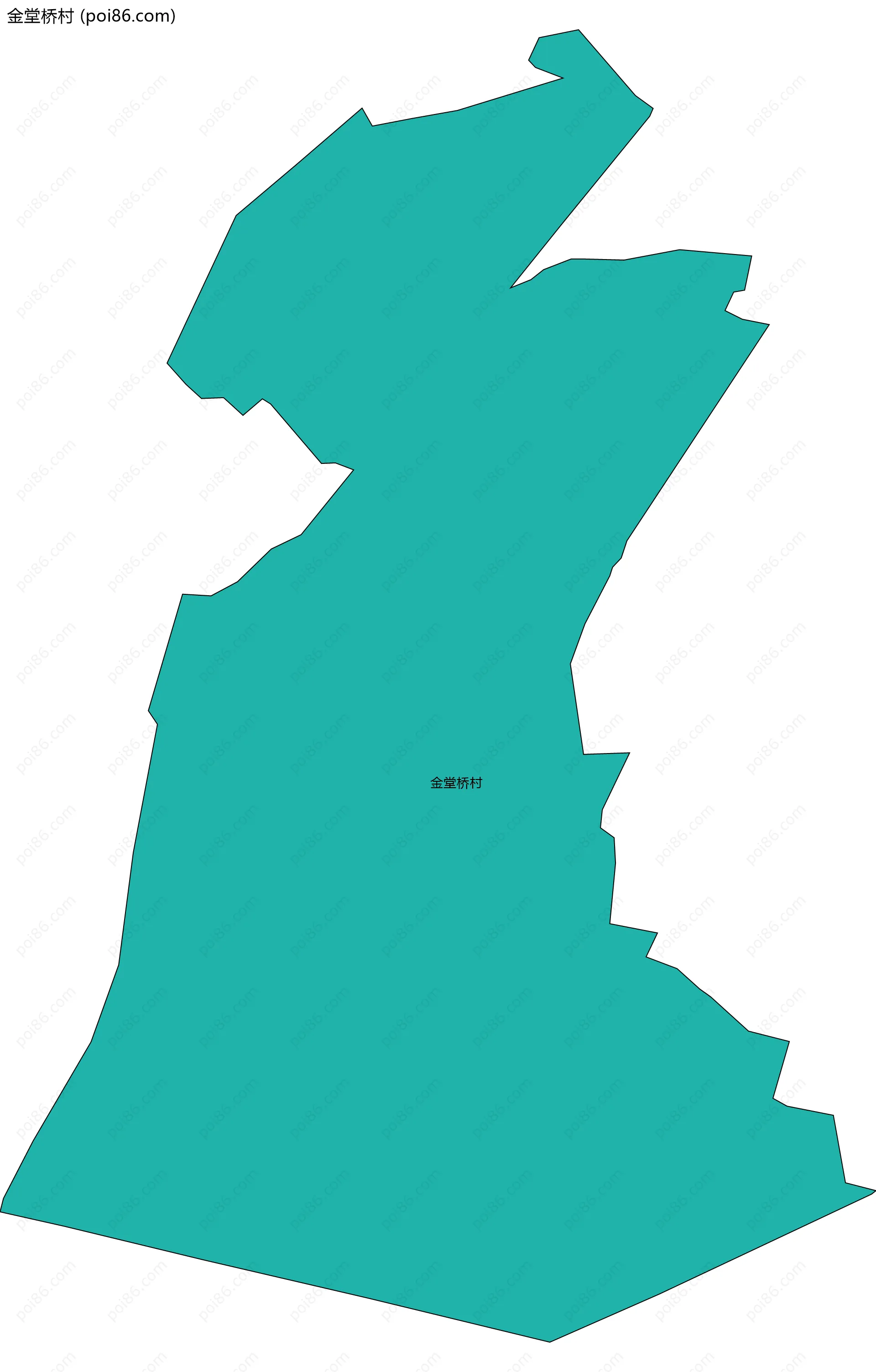 金堂桥村边界地图