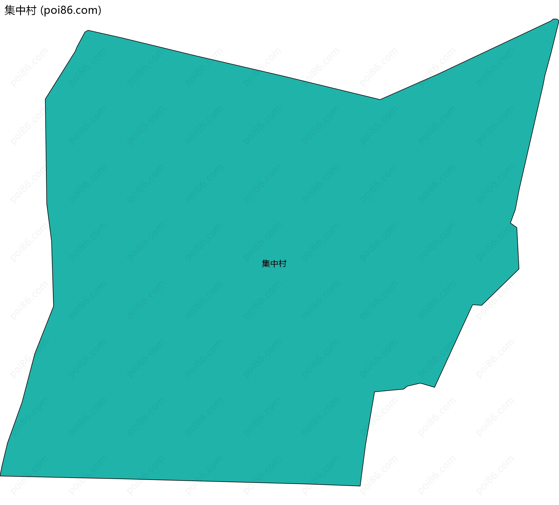 集中村边界地图