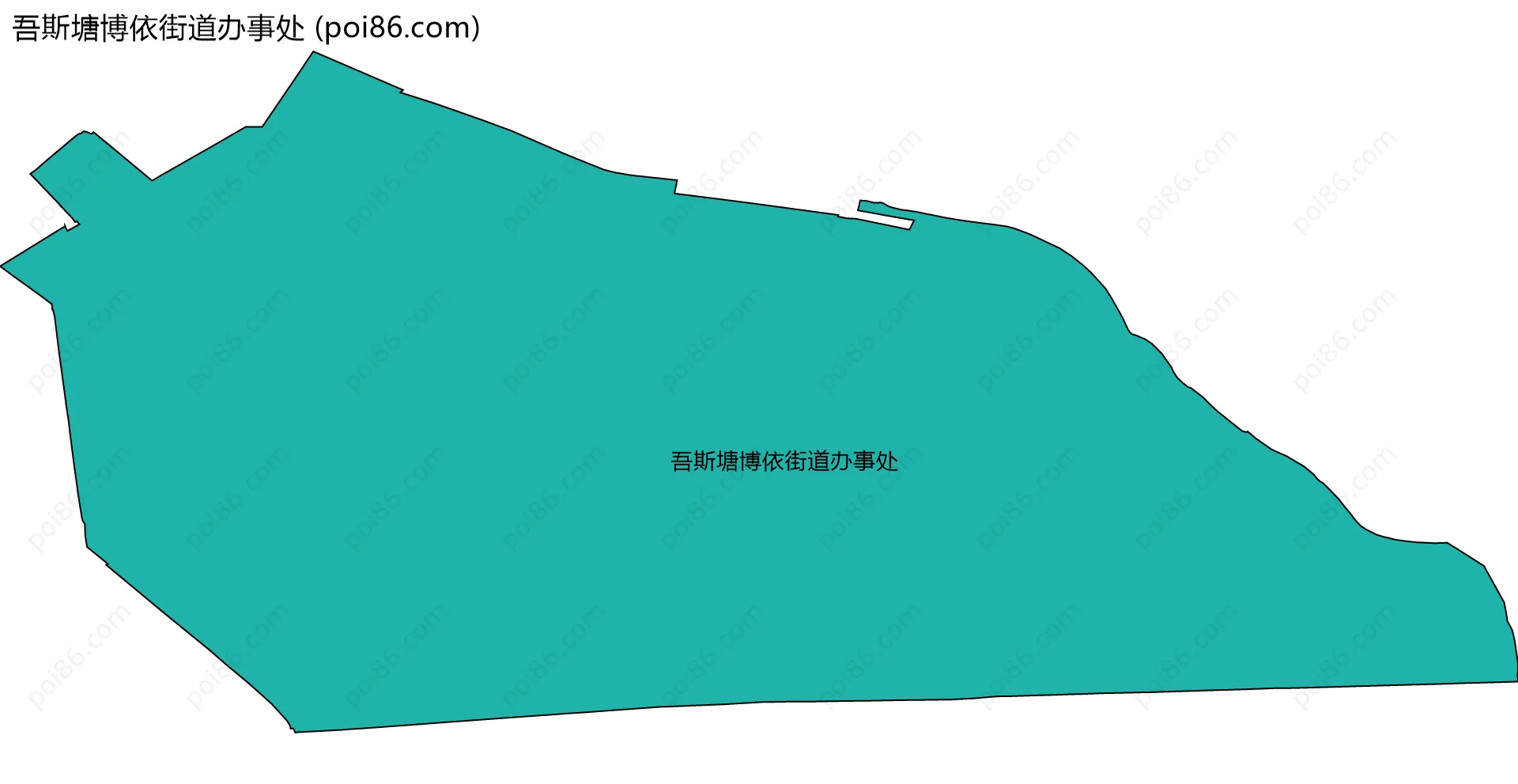 吾斯塘博依街道办事处边界地图