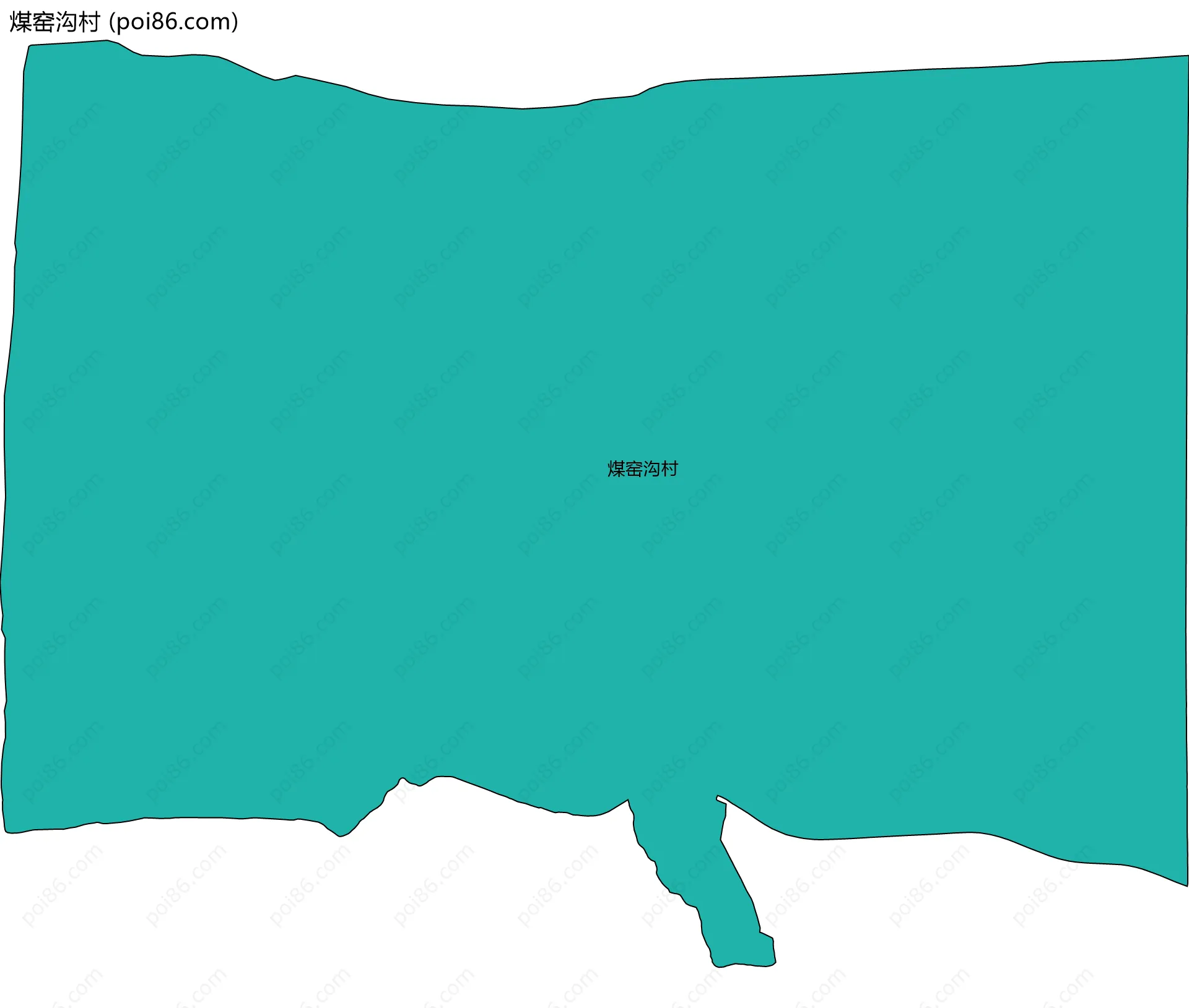 煤窑沟村边界地图