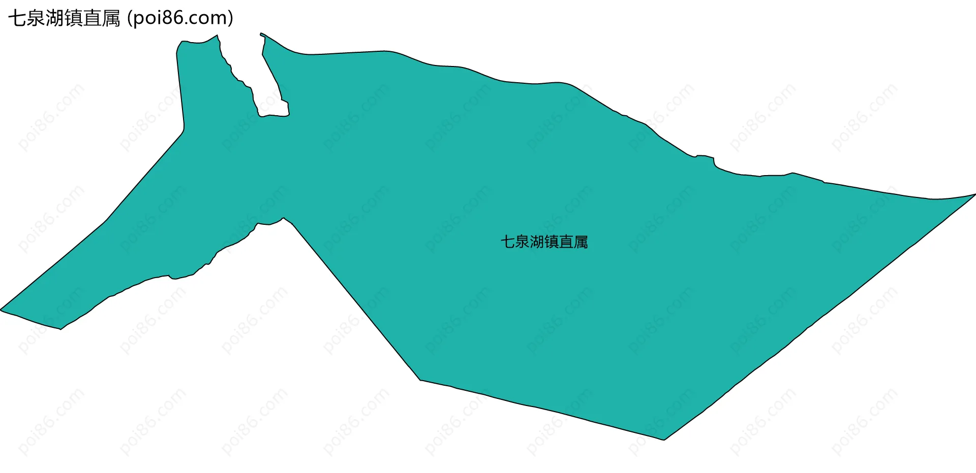 七泉湖镇直属边界地图