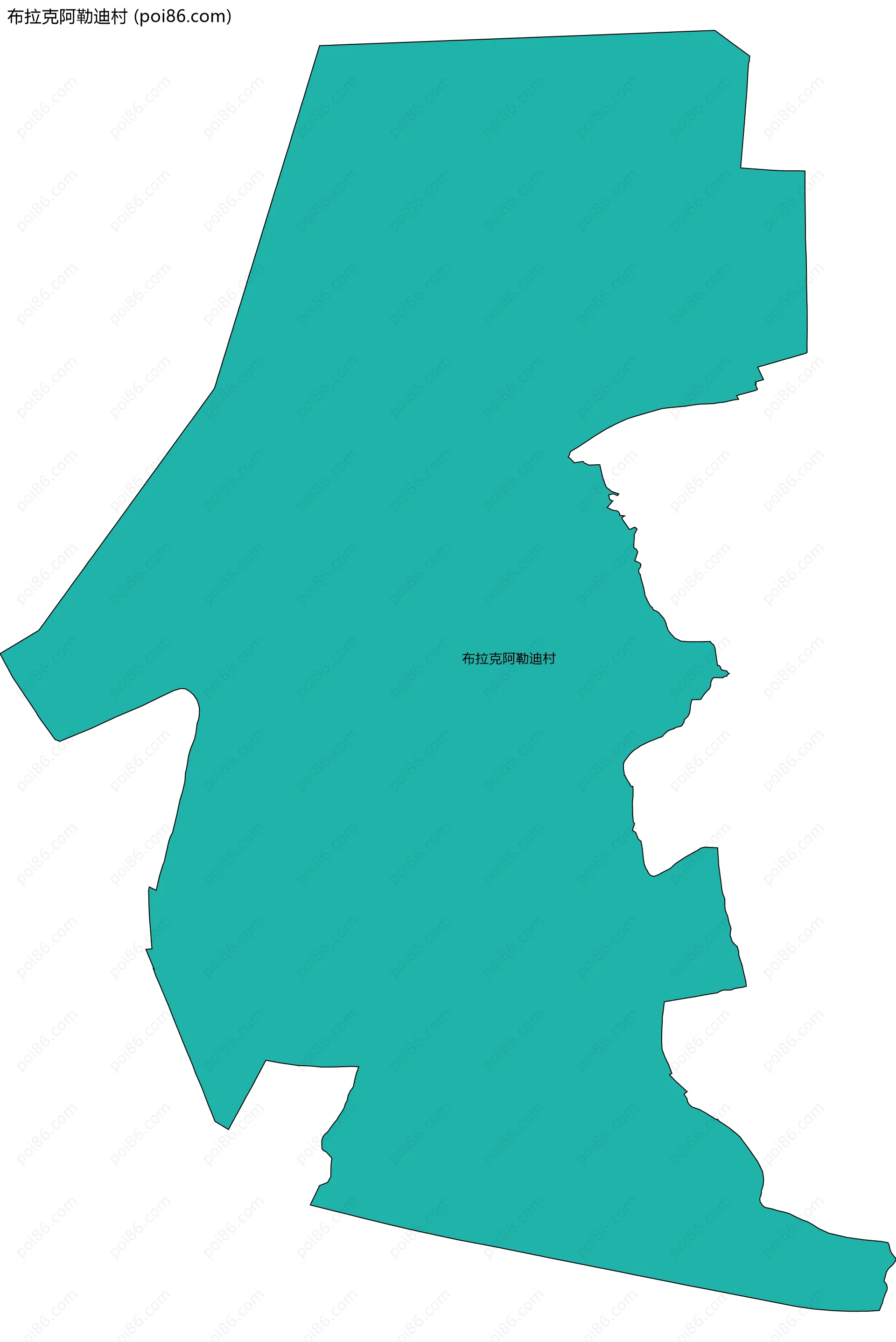 布拉克阿勒迪村边界地图