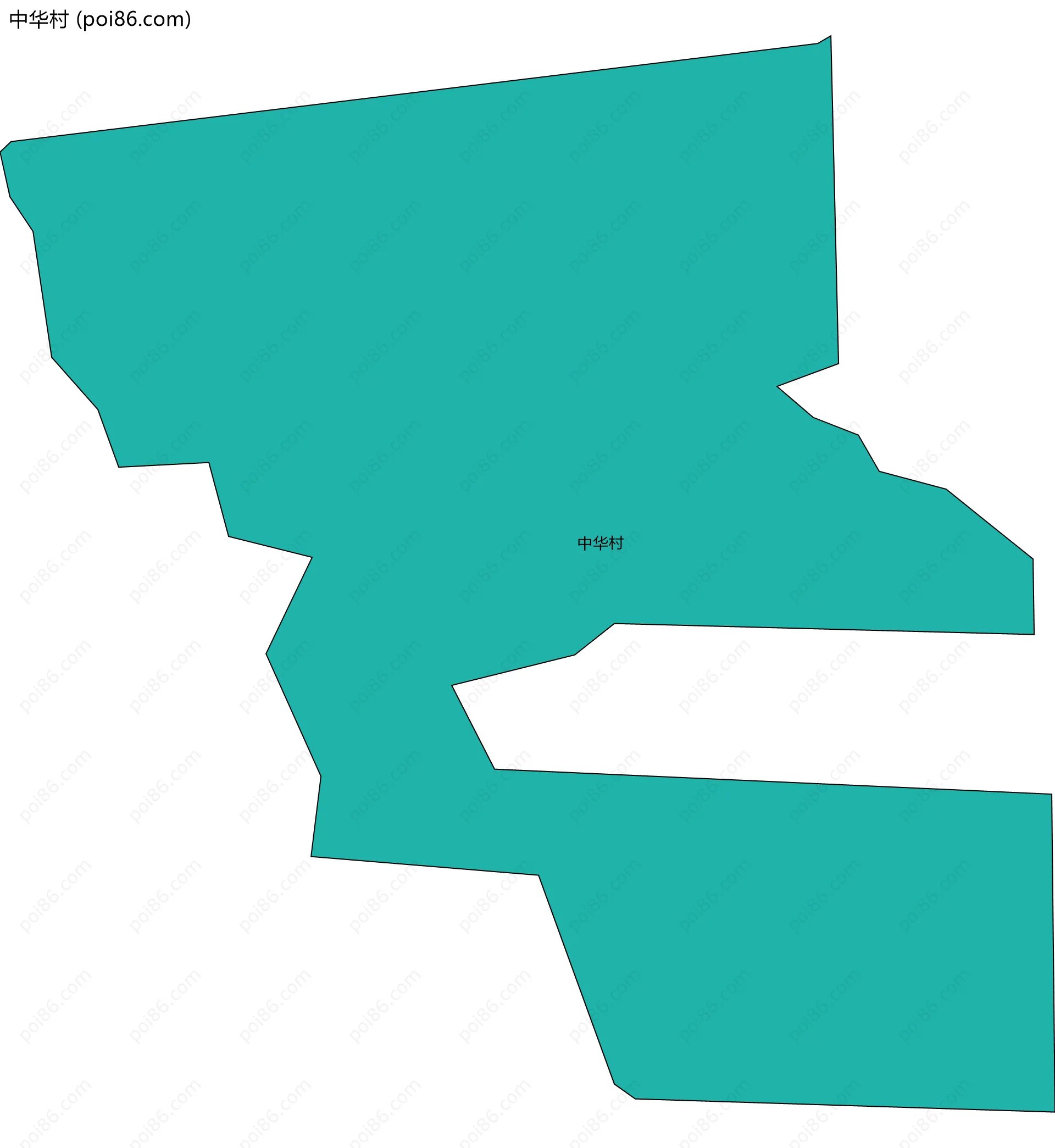 中华村边界地图