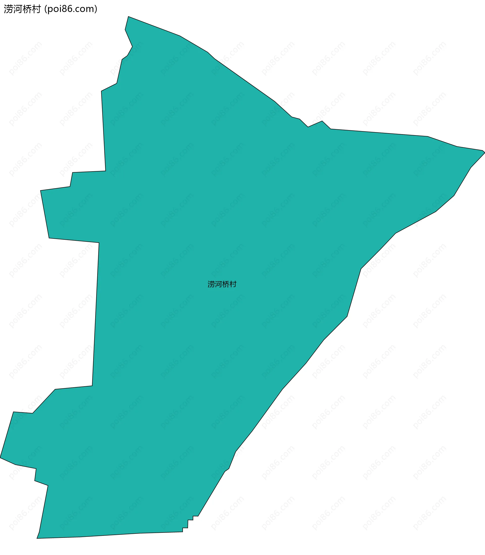 涝河桥村边界地图