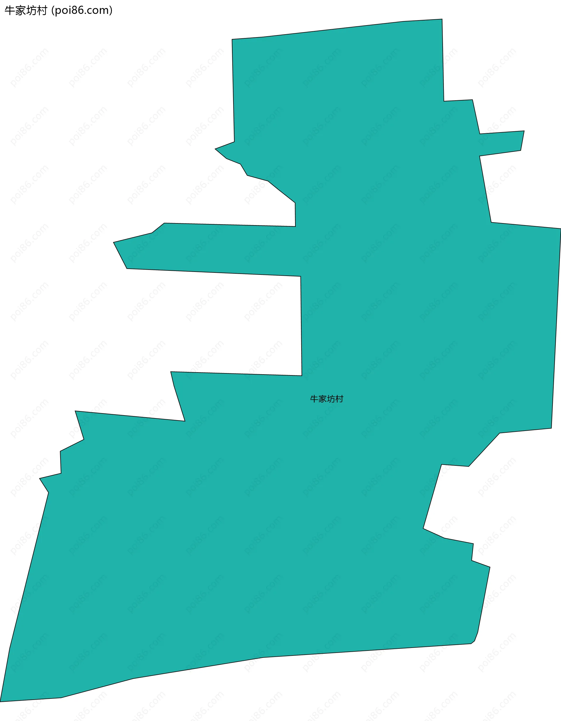 牛家坊村边界地图