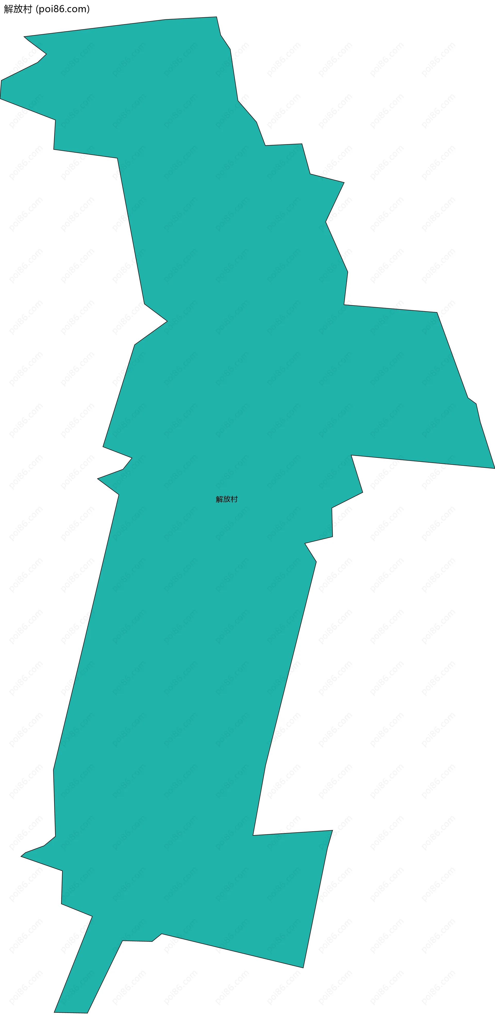 解放村边界地图