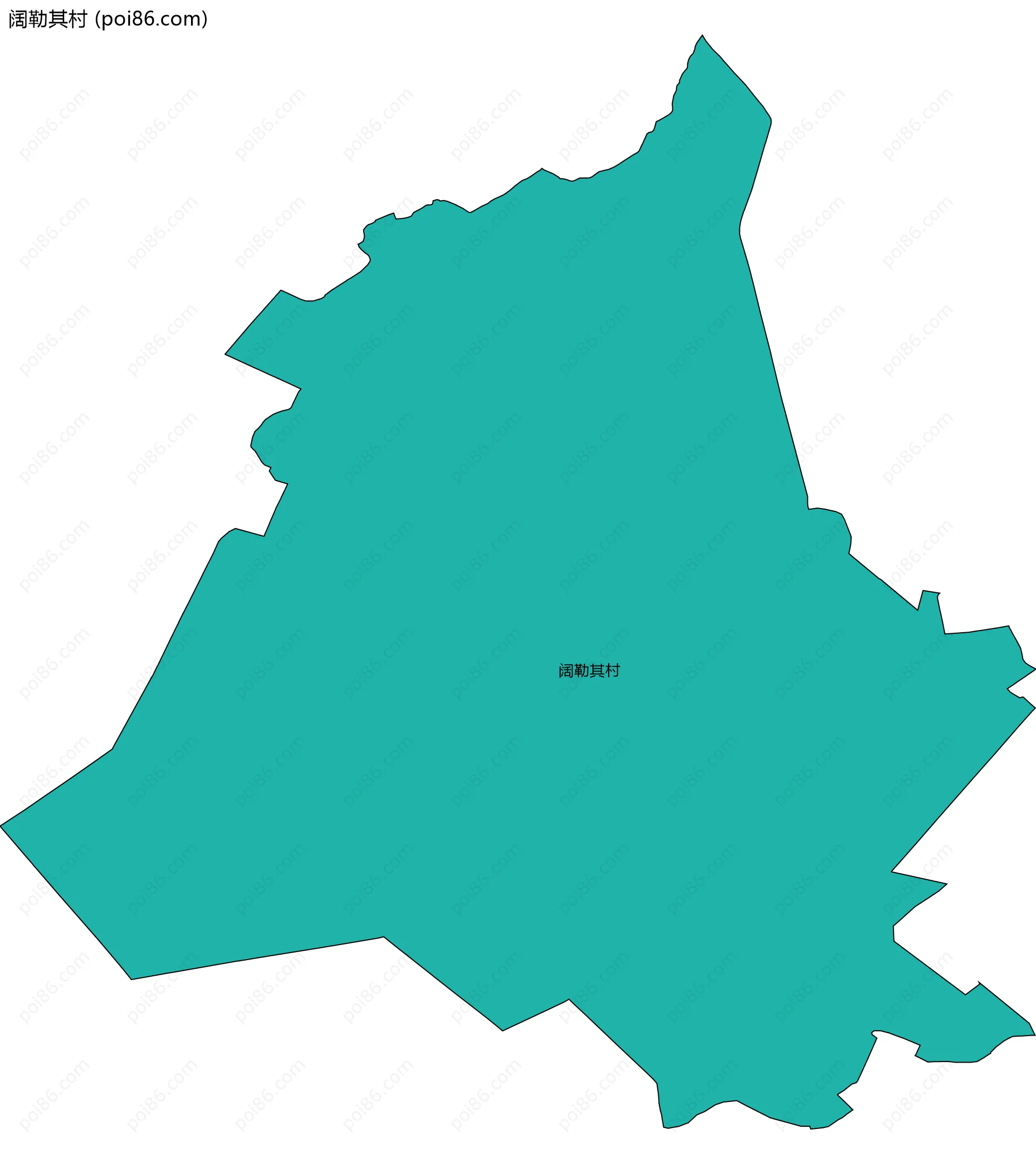 阔勒其村边界地图