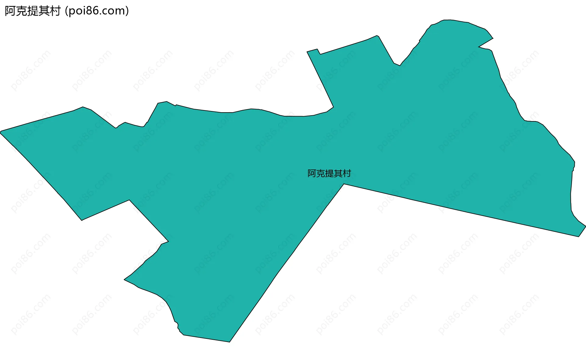 阿克提其村边界地图