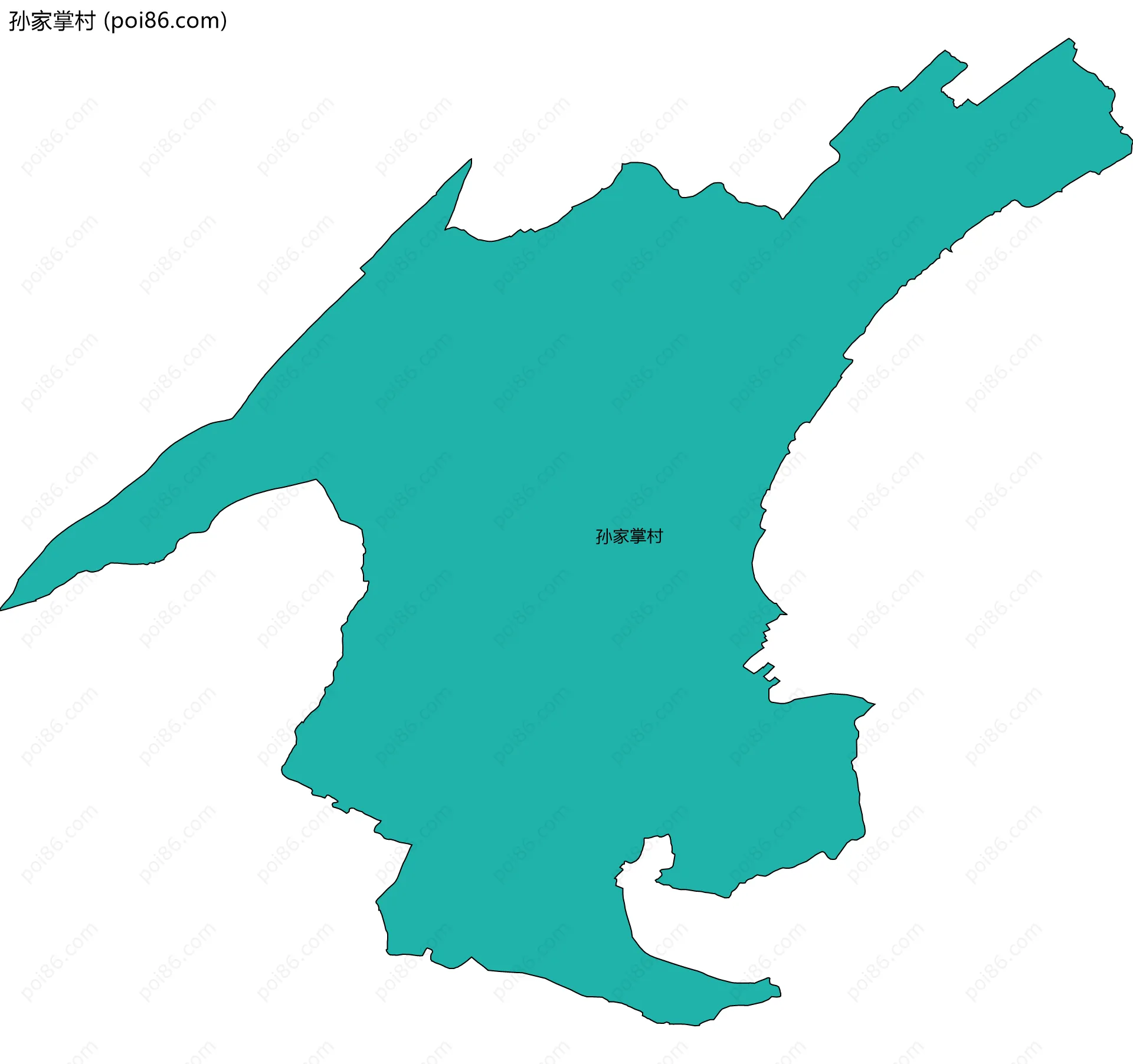 孙家掌村边界地图