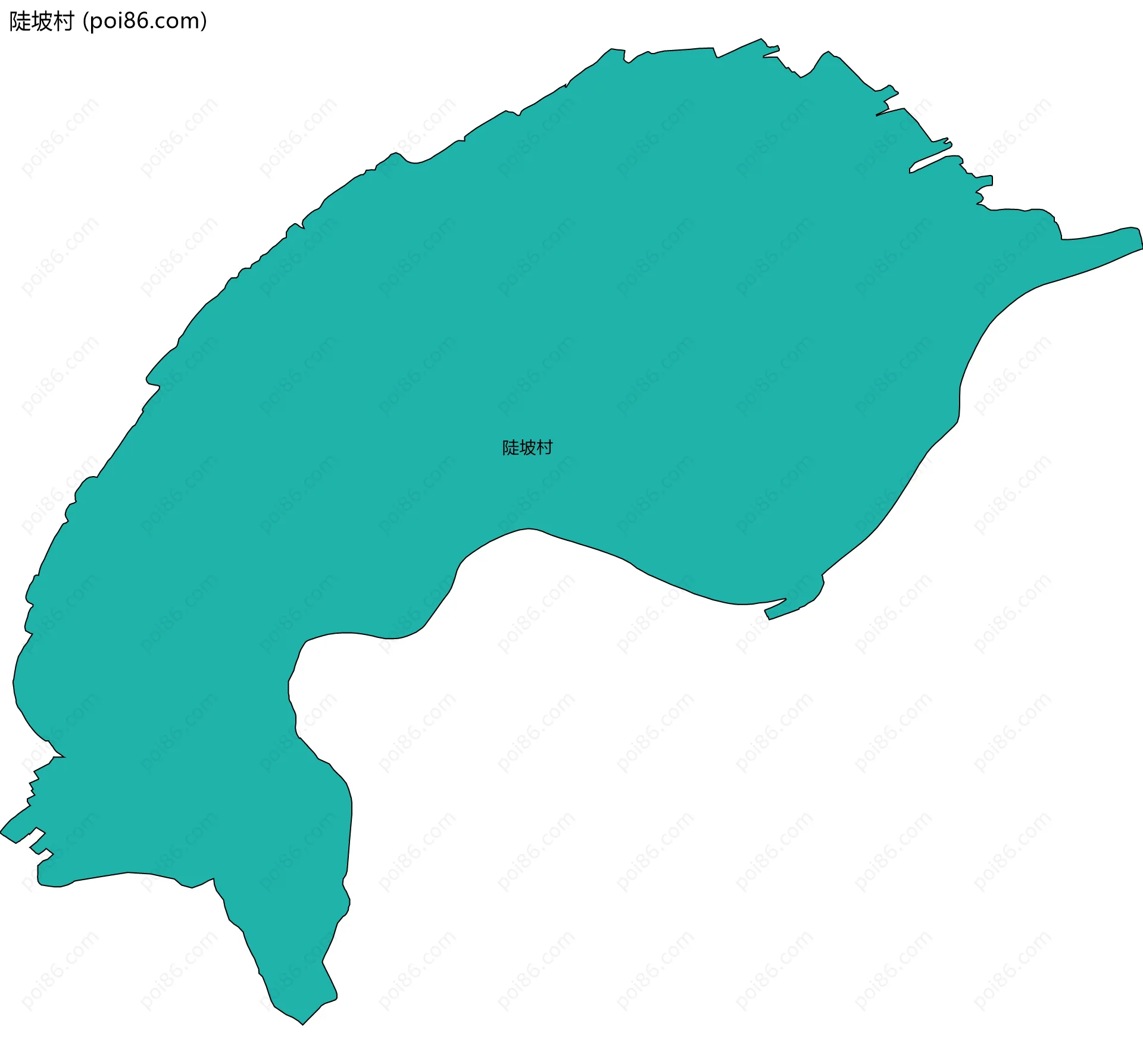 陡坡村边界地图