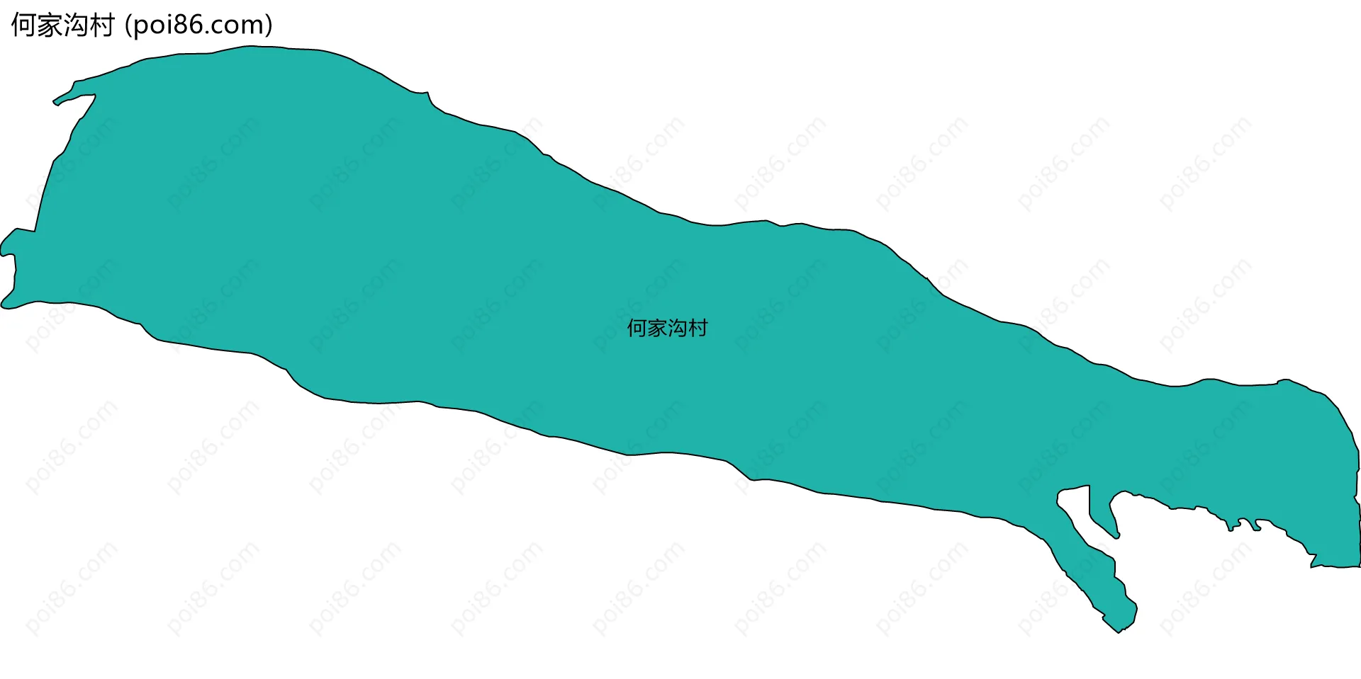 何家沟村边界地图