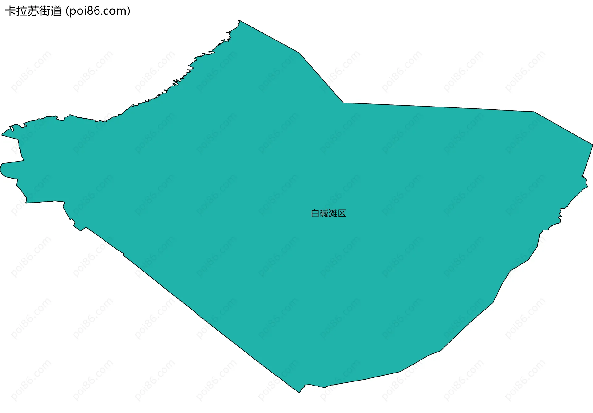 卡拉苏街道边界地图(五级行政区划)