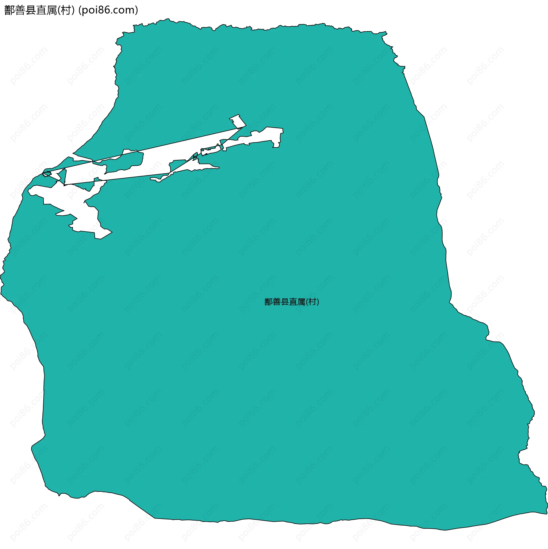 鄯善县直属(村)边界地图