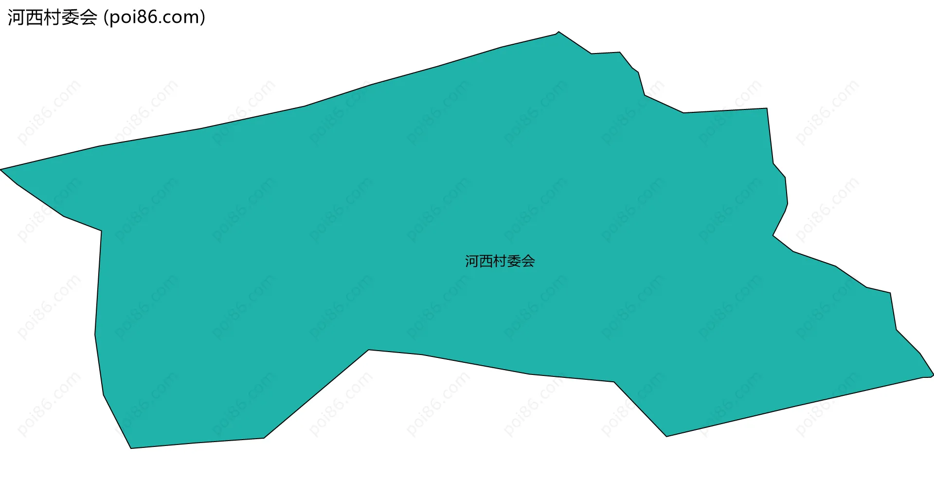 河西村委会边界地图