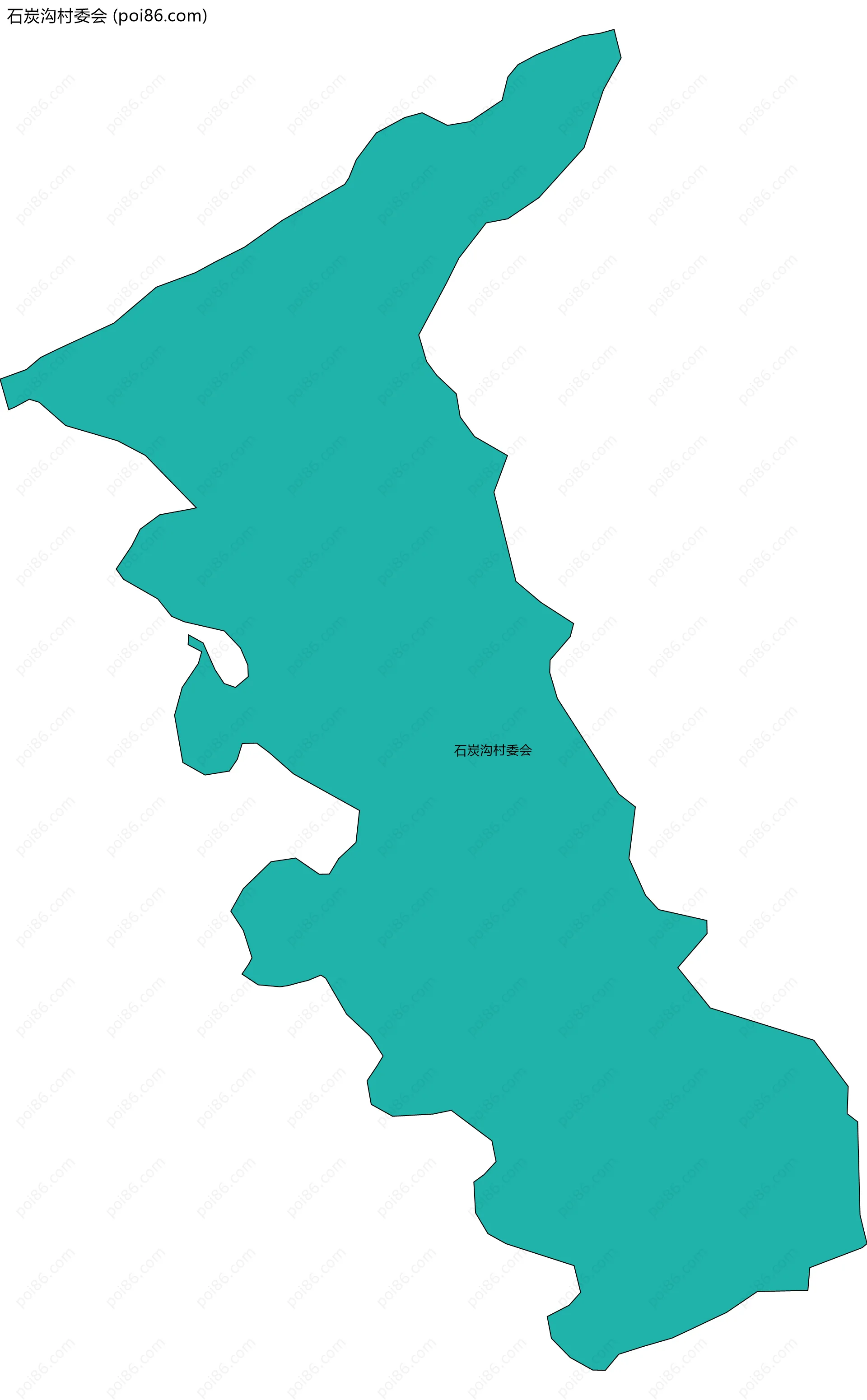 石炭沟村委会边界地图