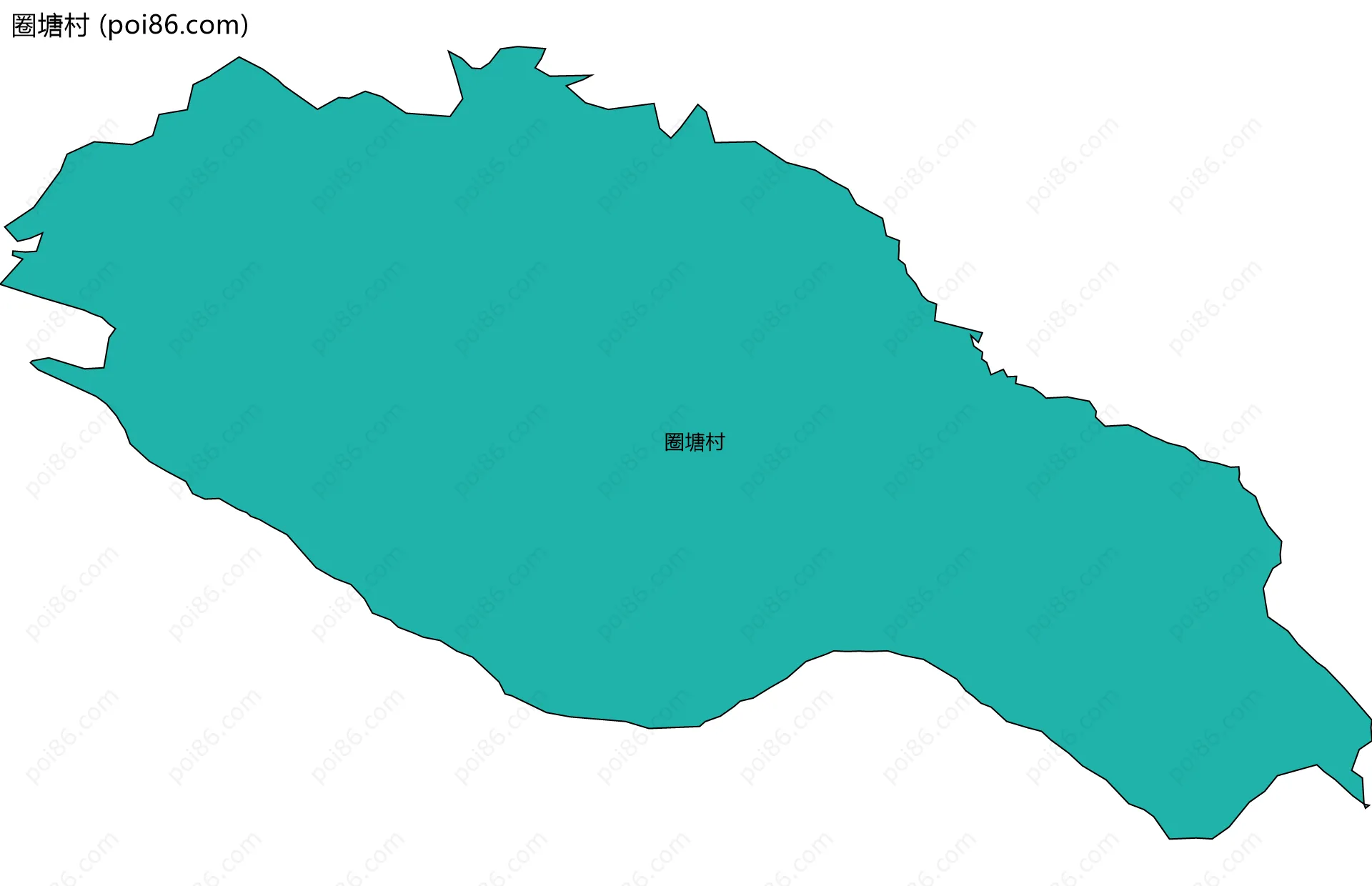 圈塘村边界地图