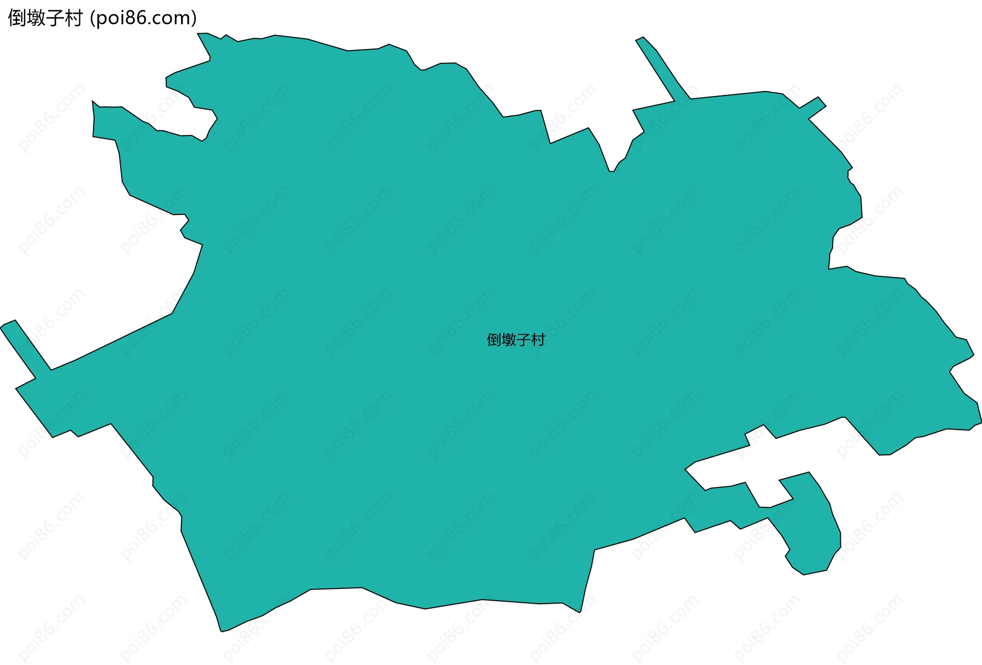 倒墩子村边界地图