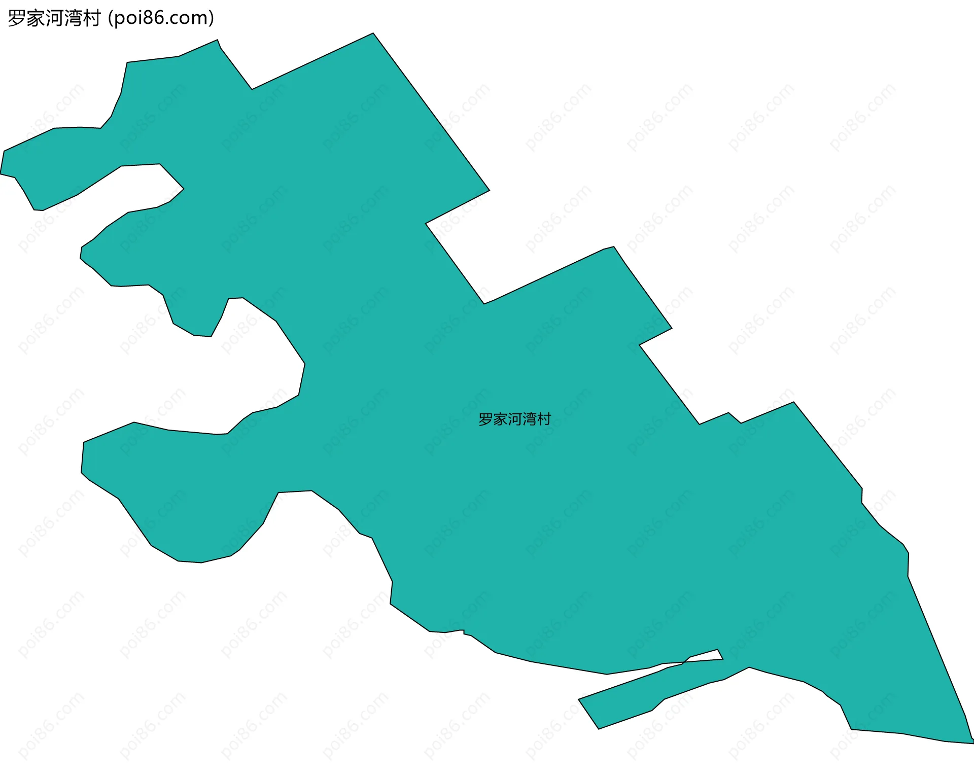 罗家河湾村边界地图