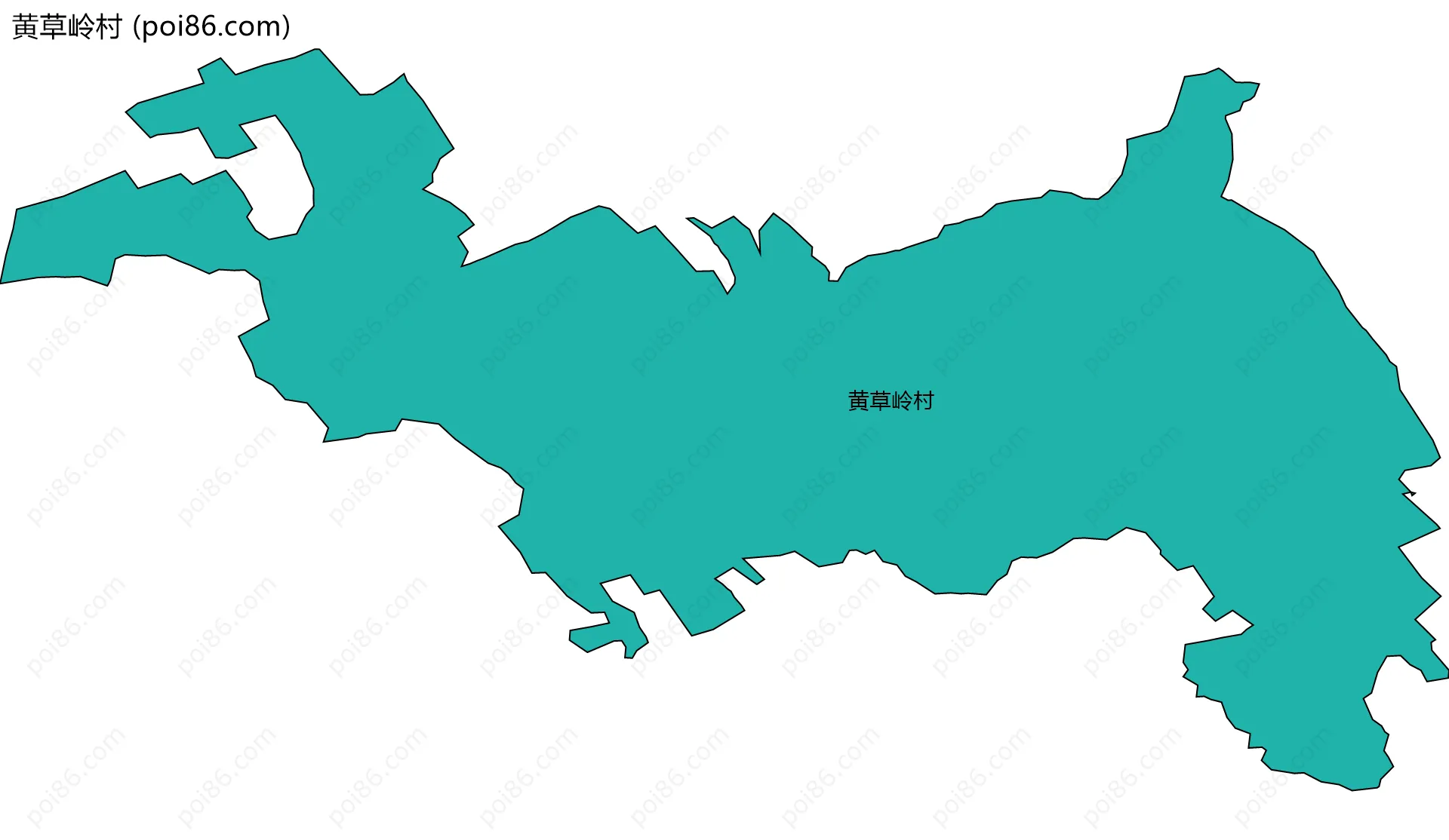 黄草岭村边界地图