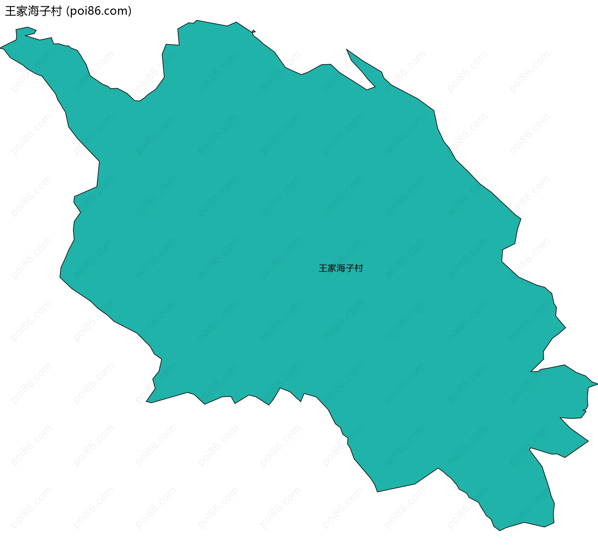 王家海子村边界地图