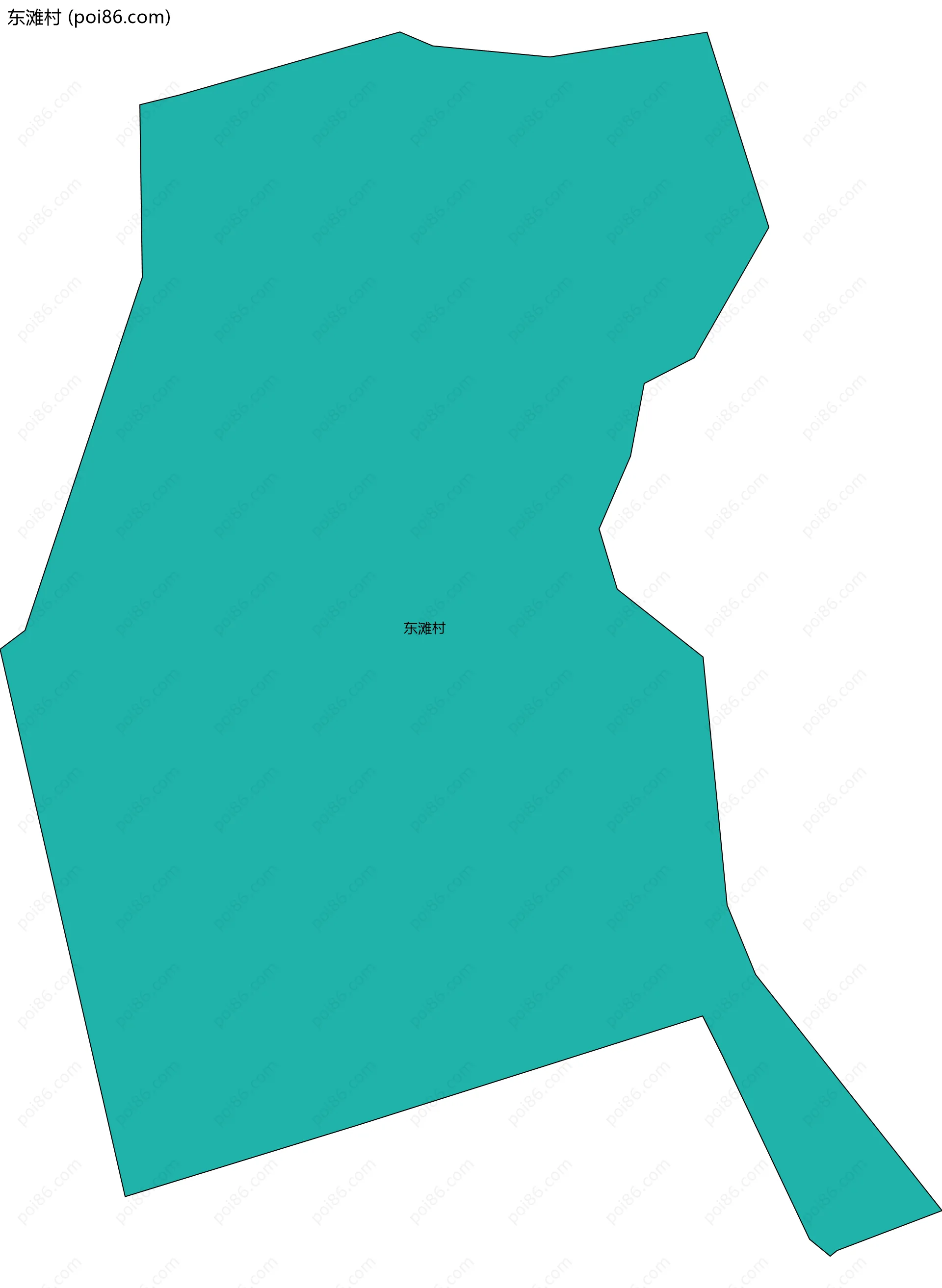 东滩村边界地图