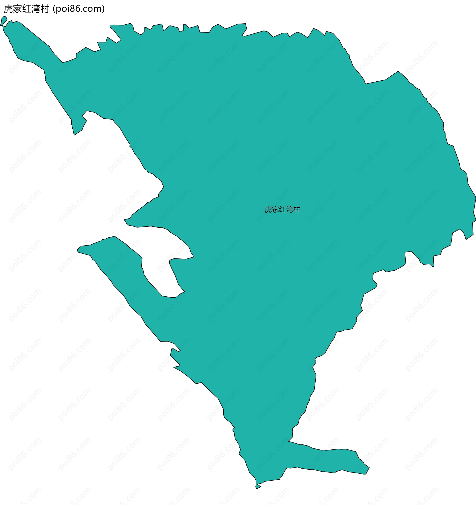 虎家红湾村边界地图