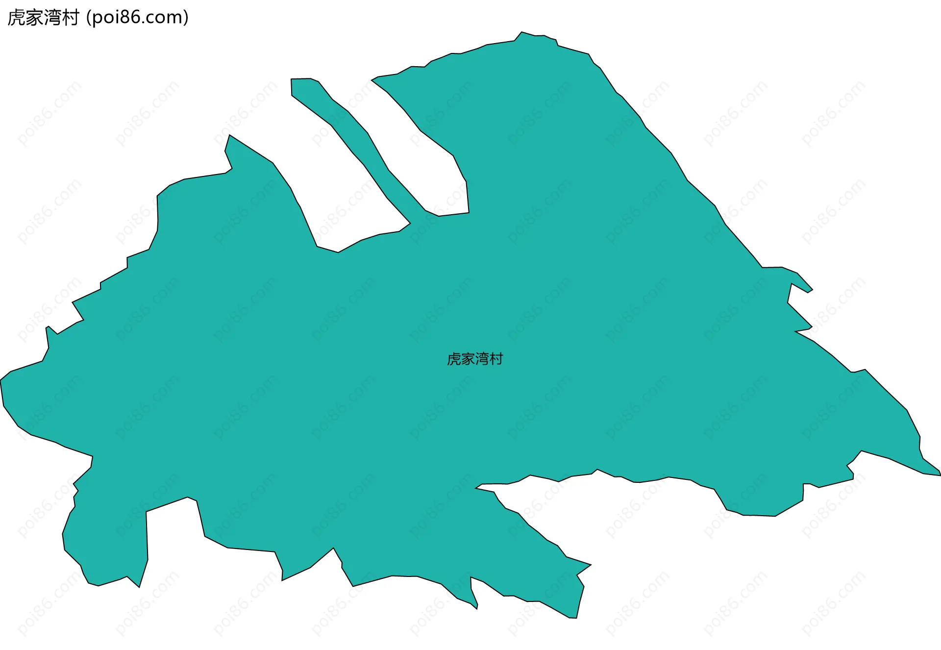 虎家湾村边界地图
