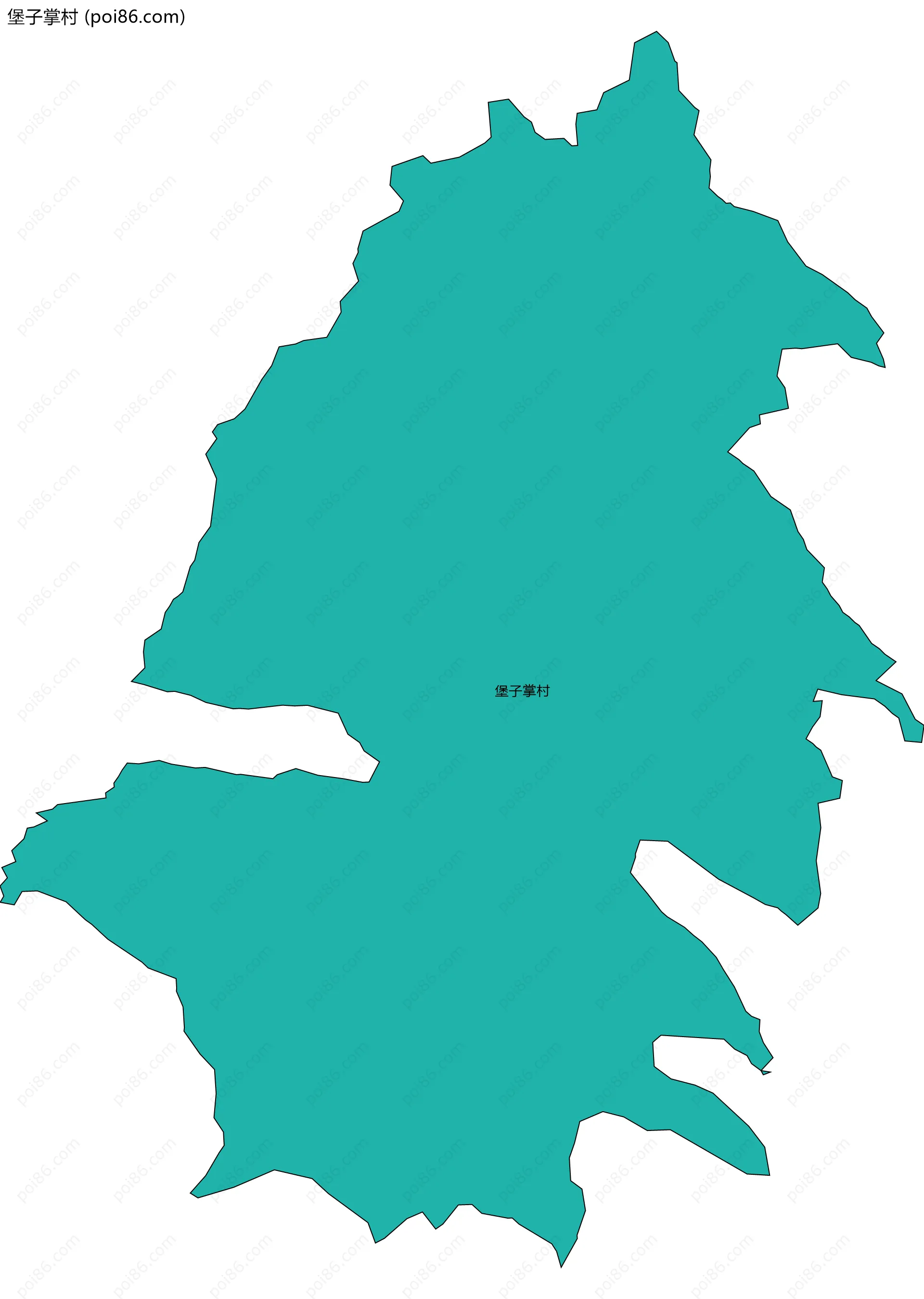 堡子掌村边界地图