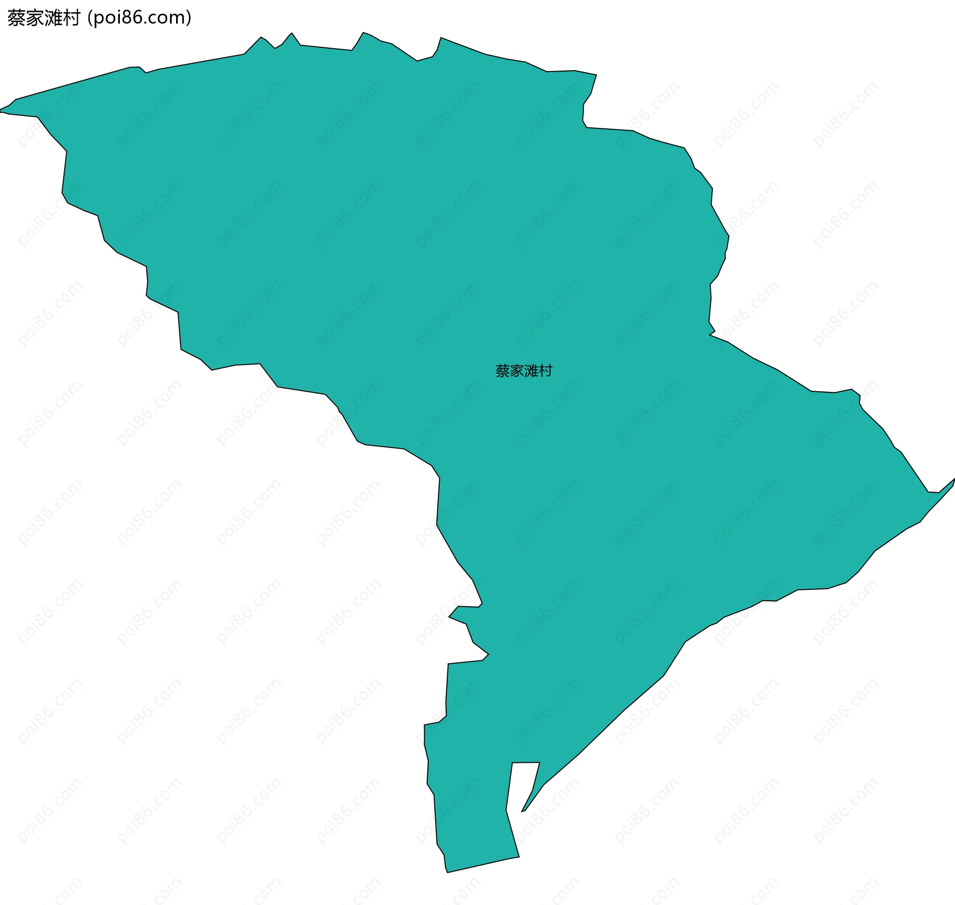 蔡家滩村边界地图