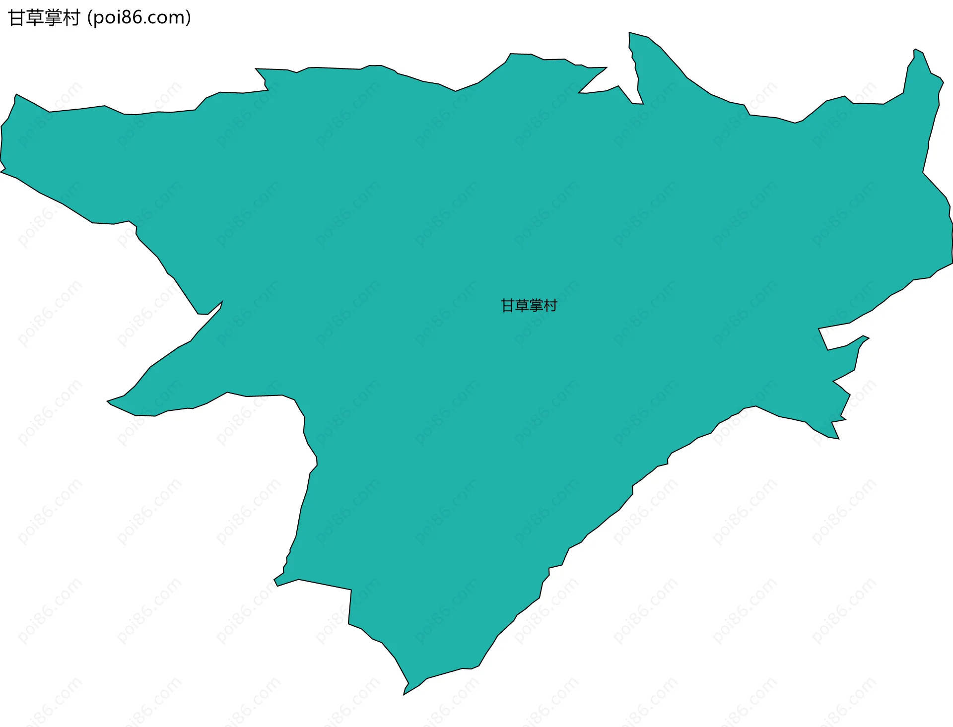 甘草掌村边界地图