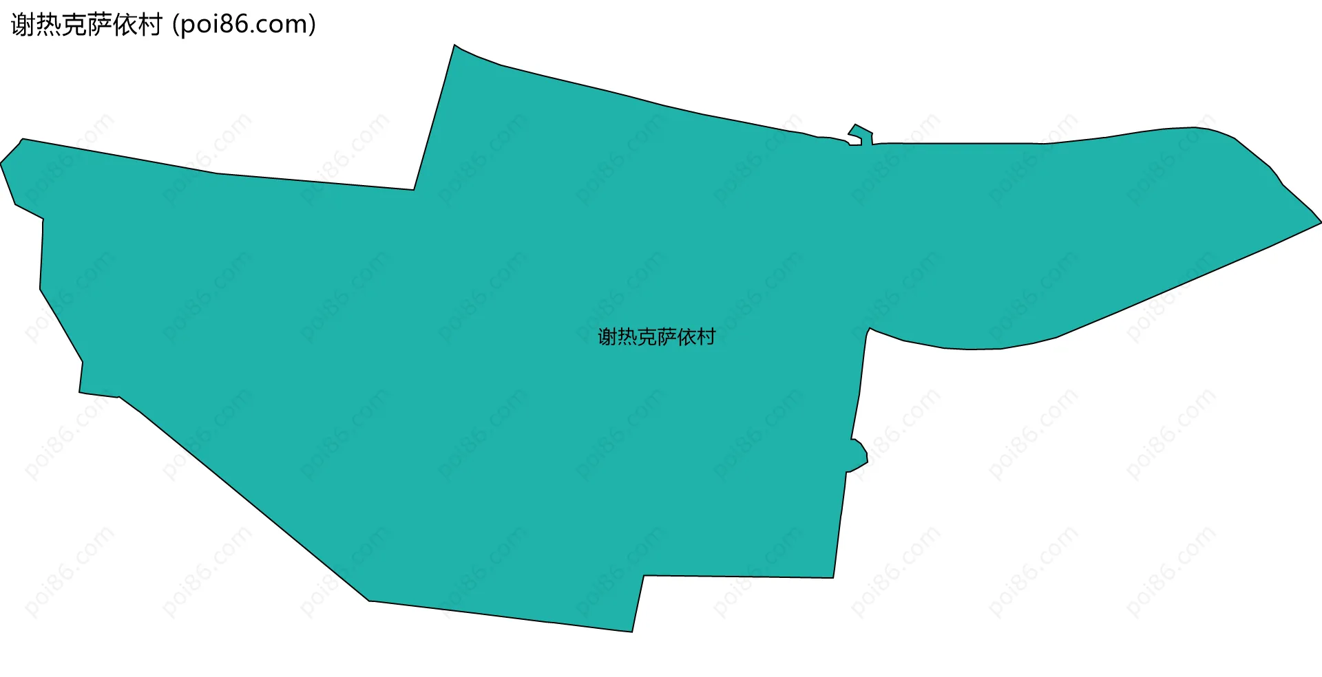 谢热克萨依村边界地图