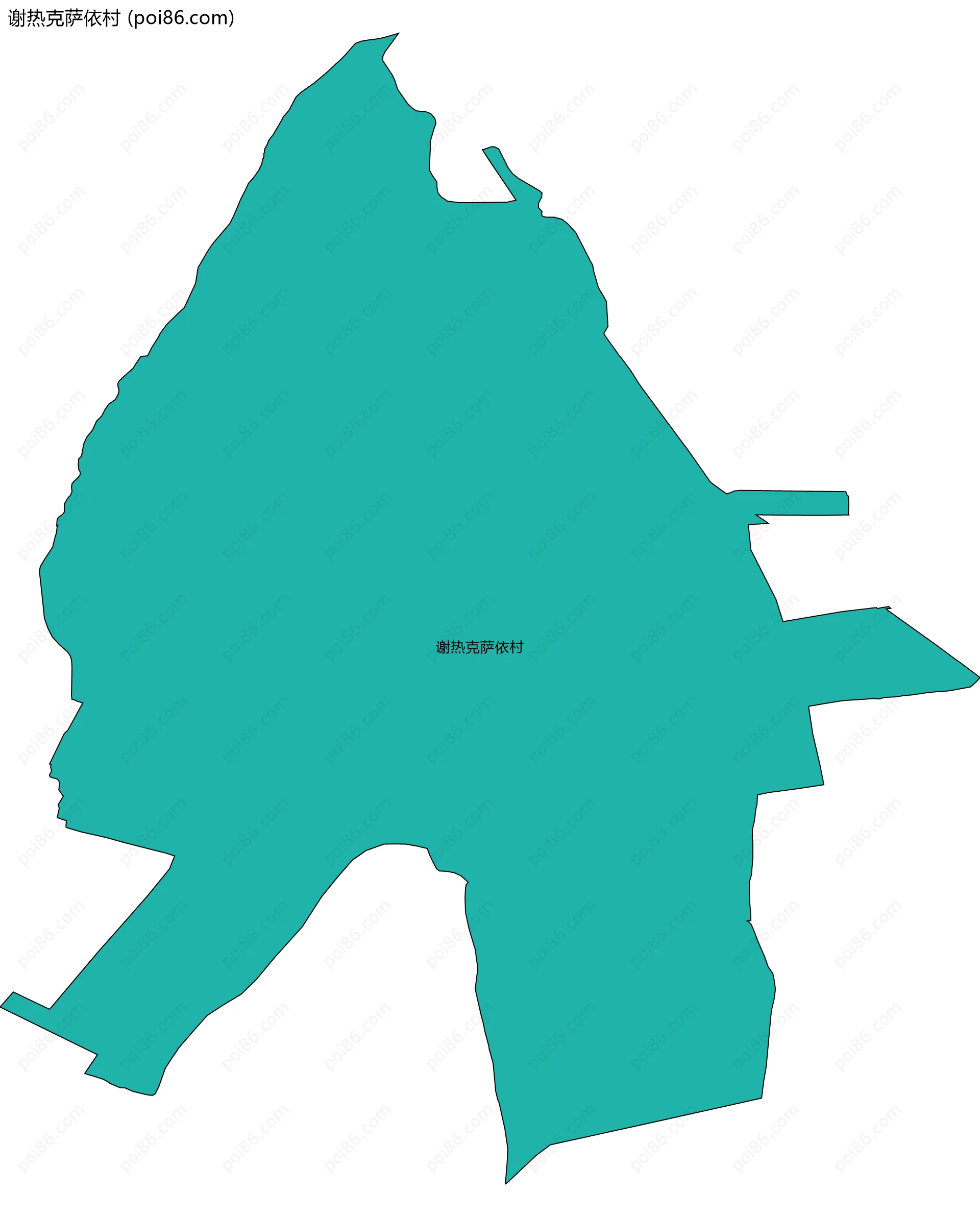 谢热克萨依村边界地图