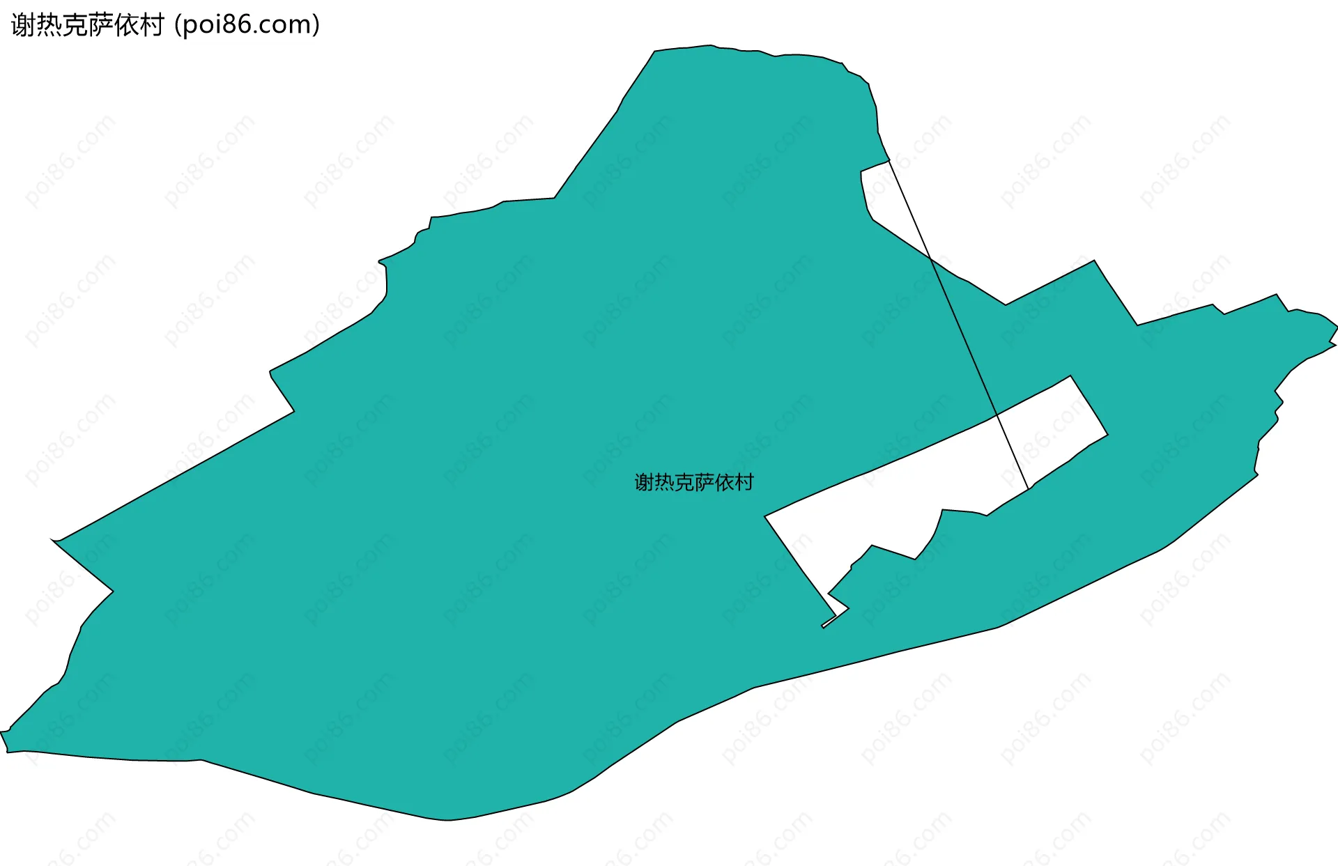 谢热克萨依村边界地图