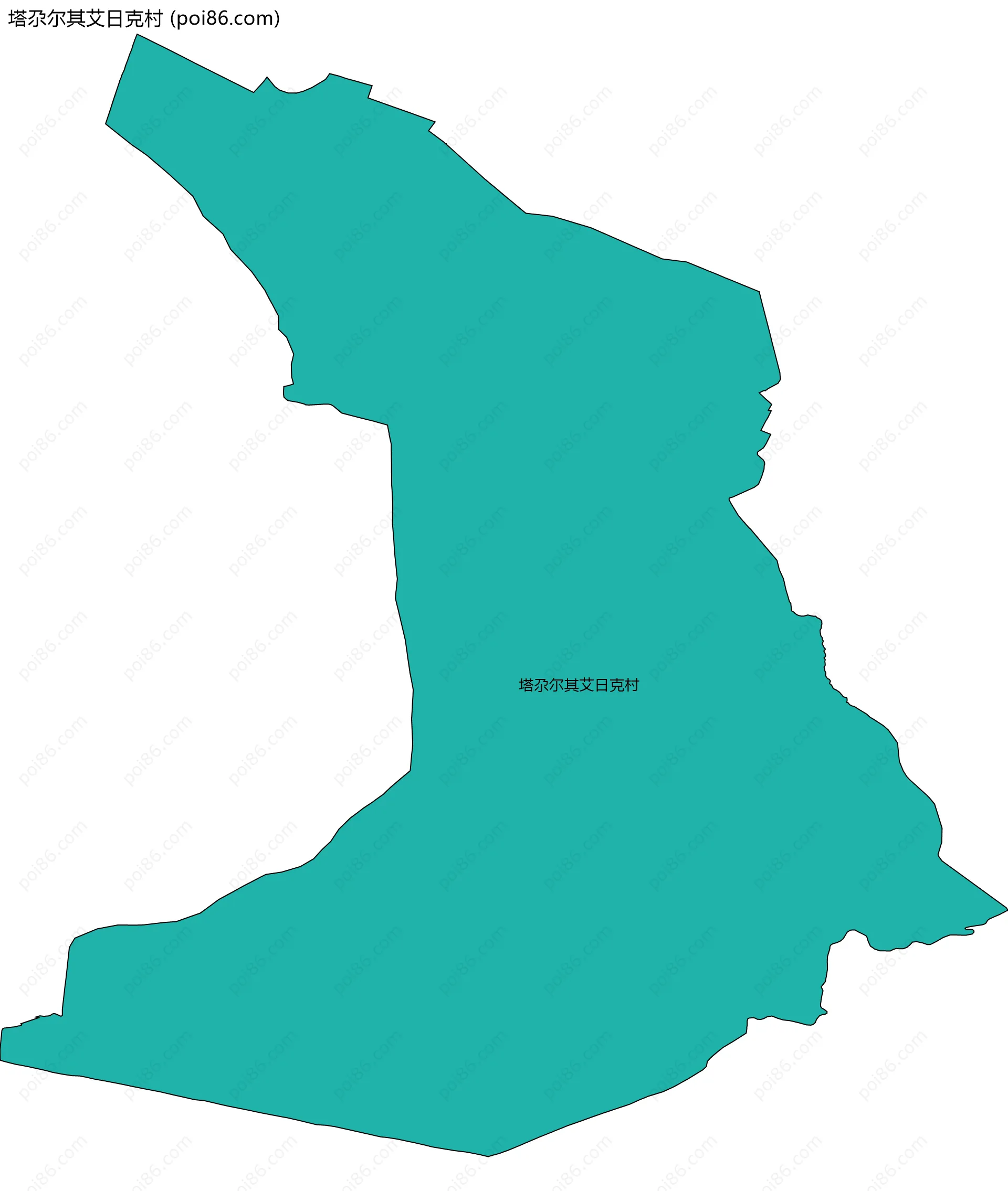 塔尕尔其艾日克村边界地图