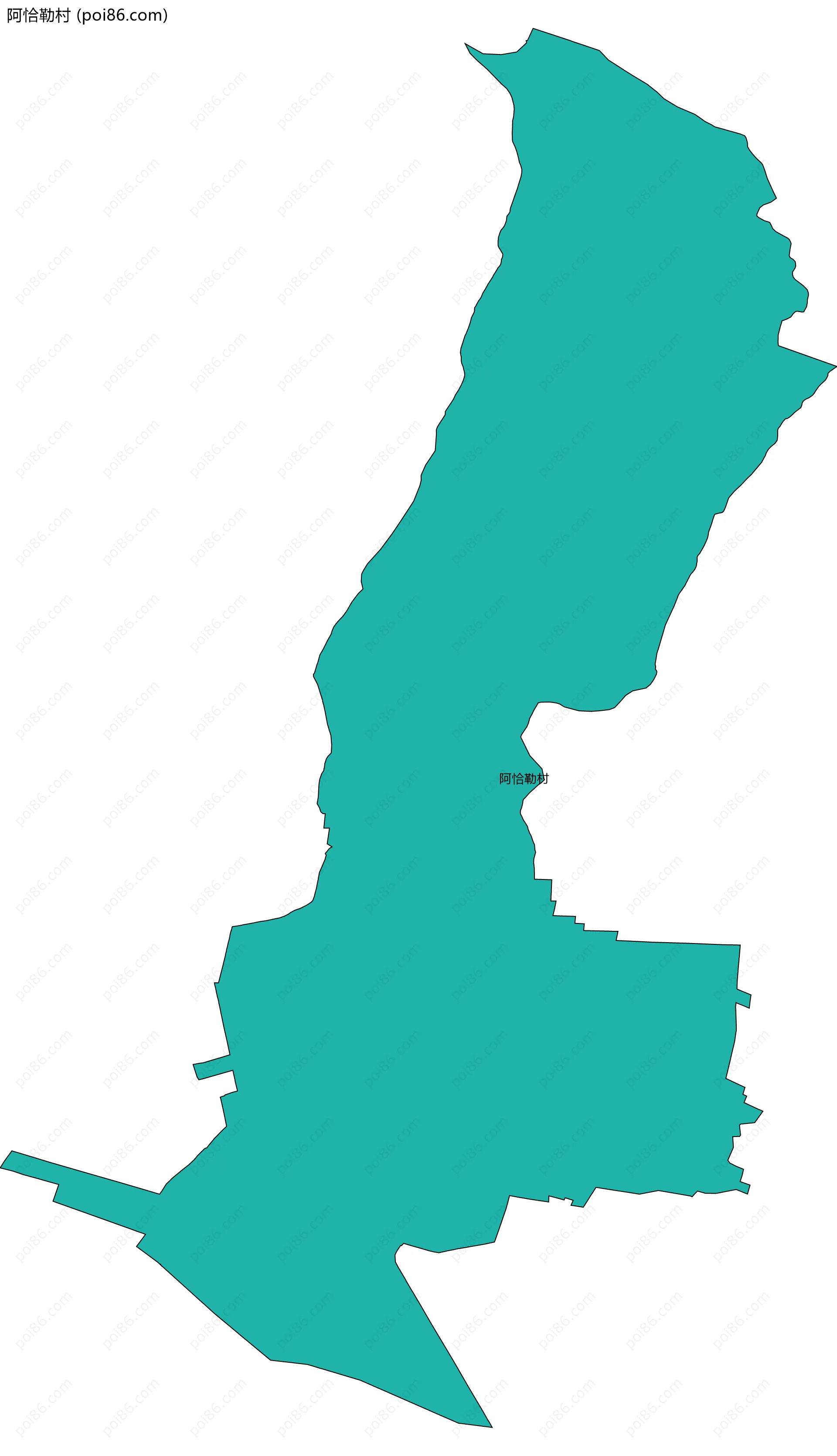 阿恰勒村边界地图