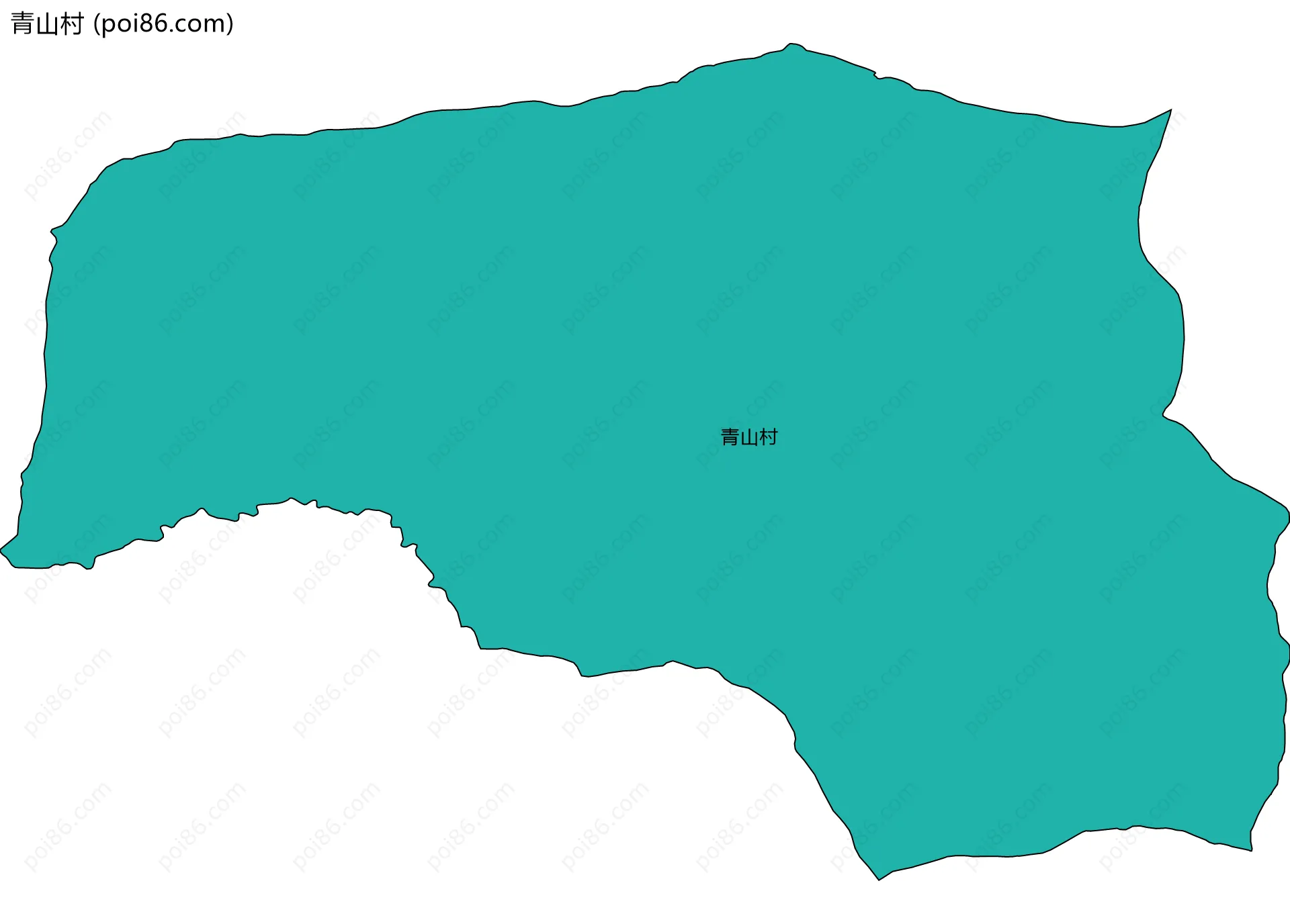 青山村边界地图