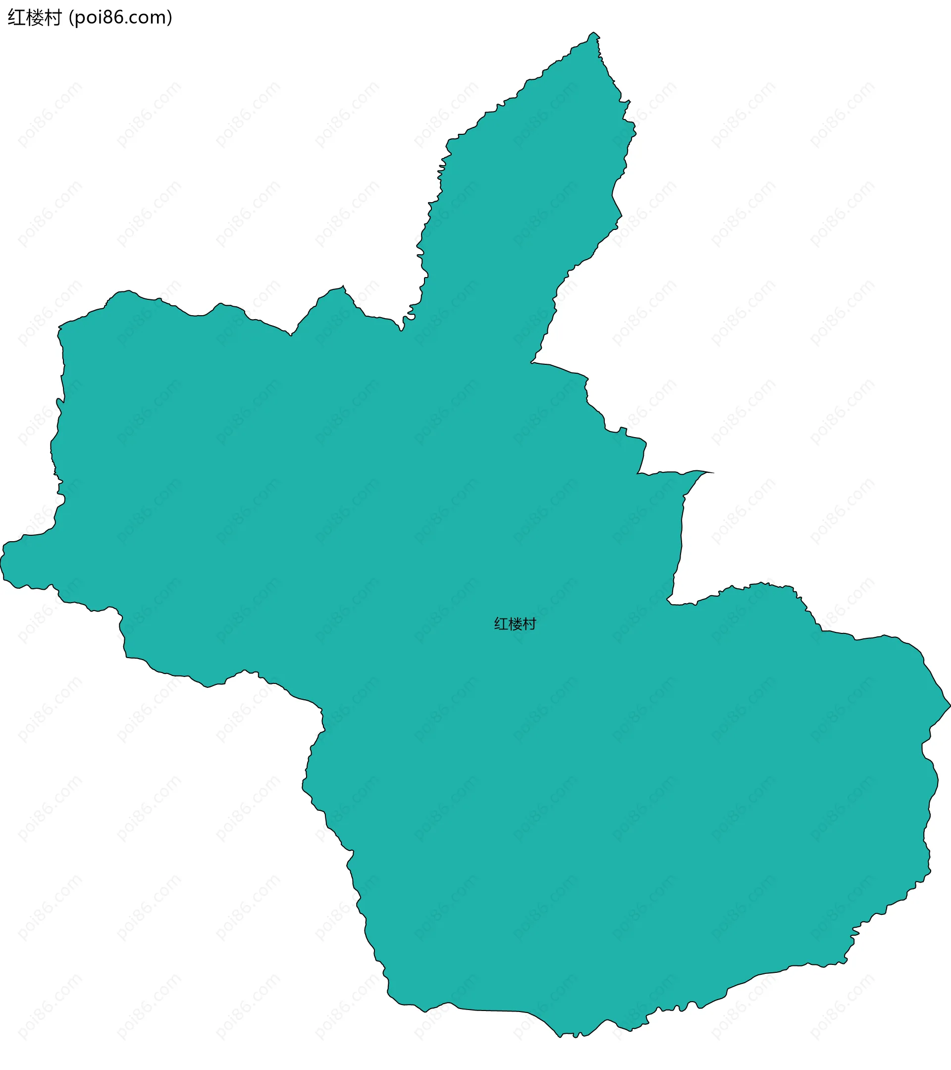 红楼村边界地图