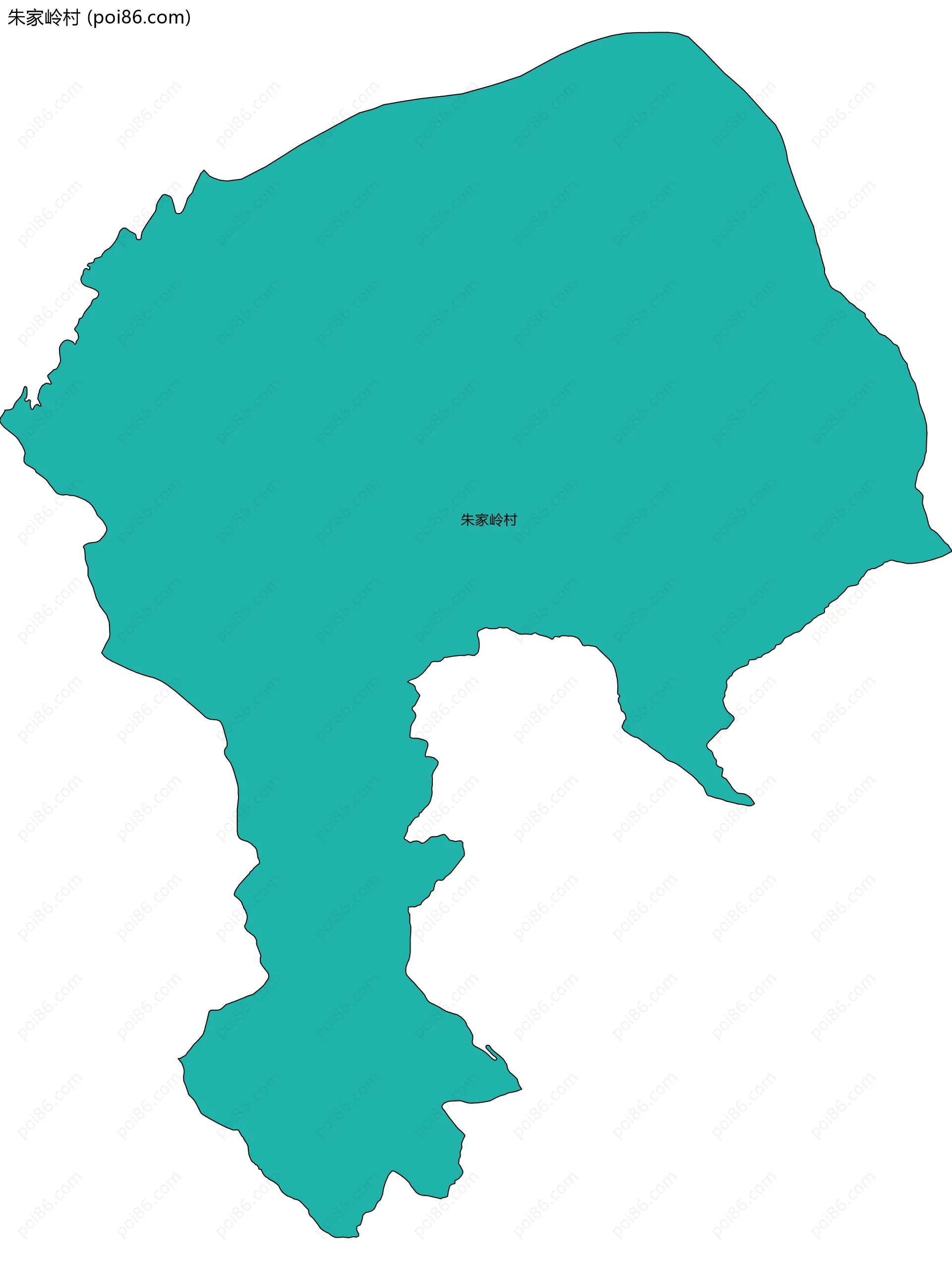 朱家岭村边界地图