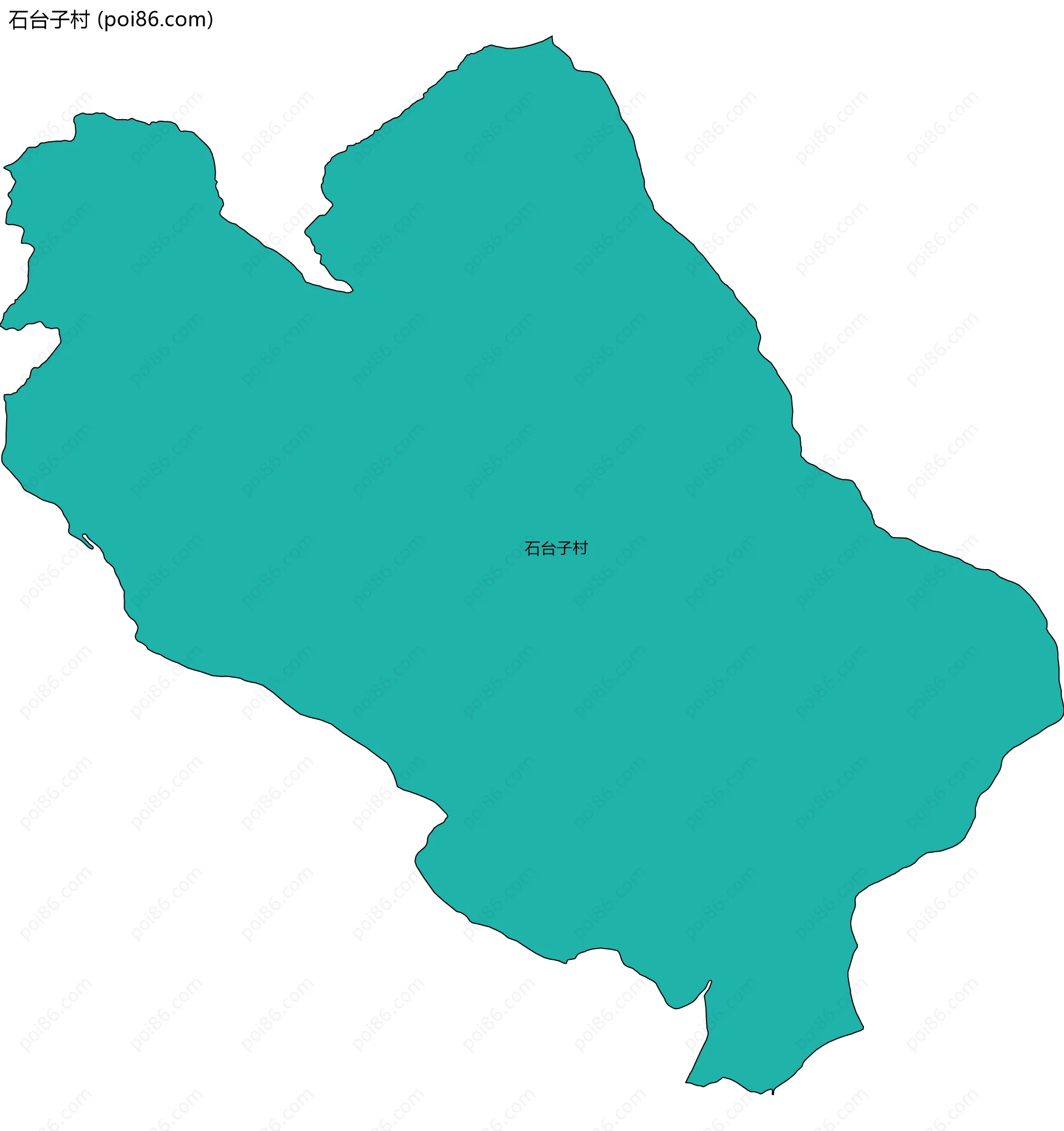 石台子村边界地图