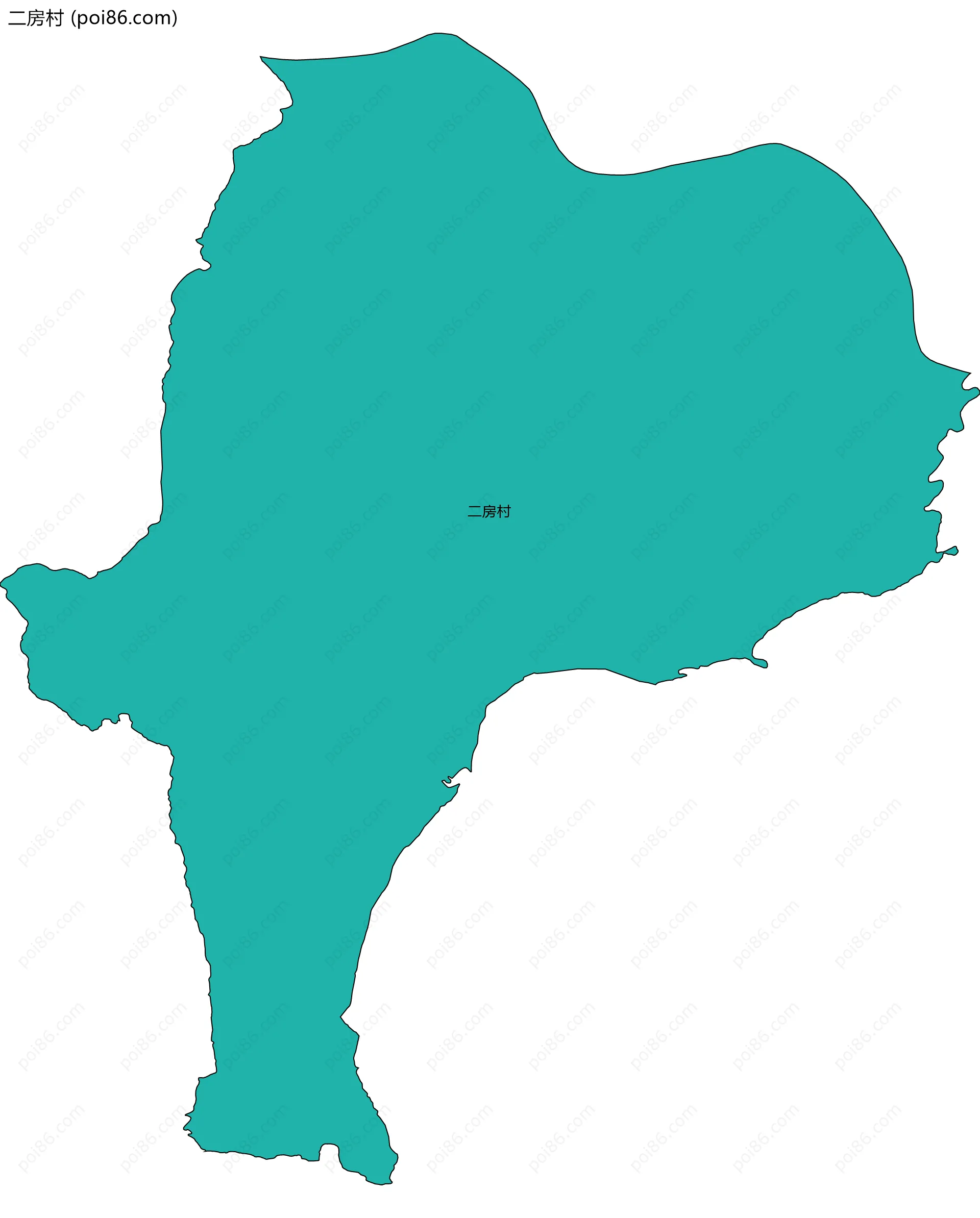 二房村边界地图