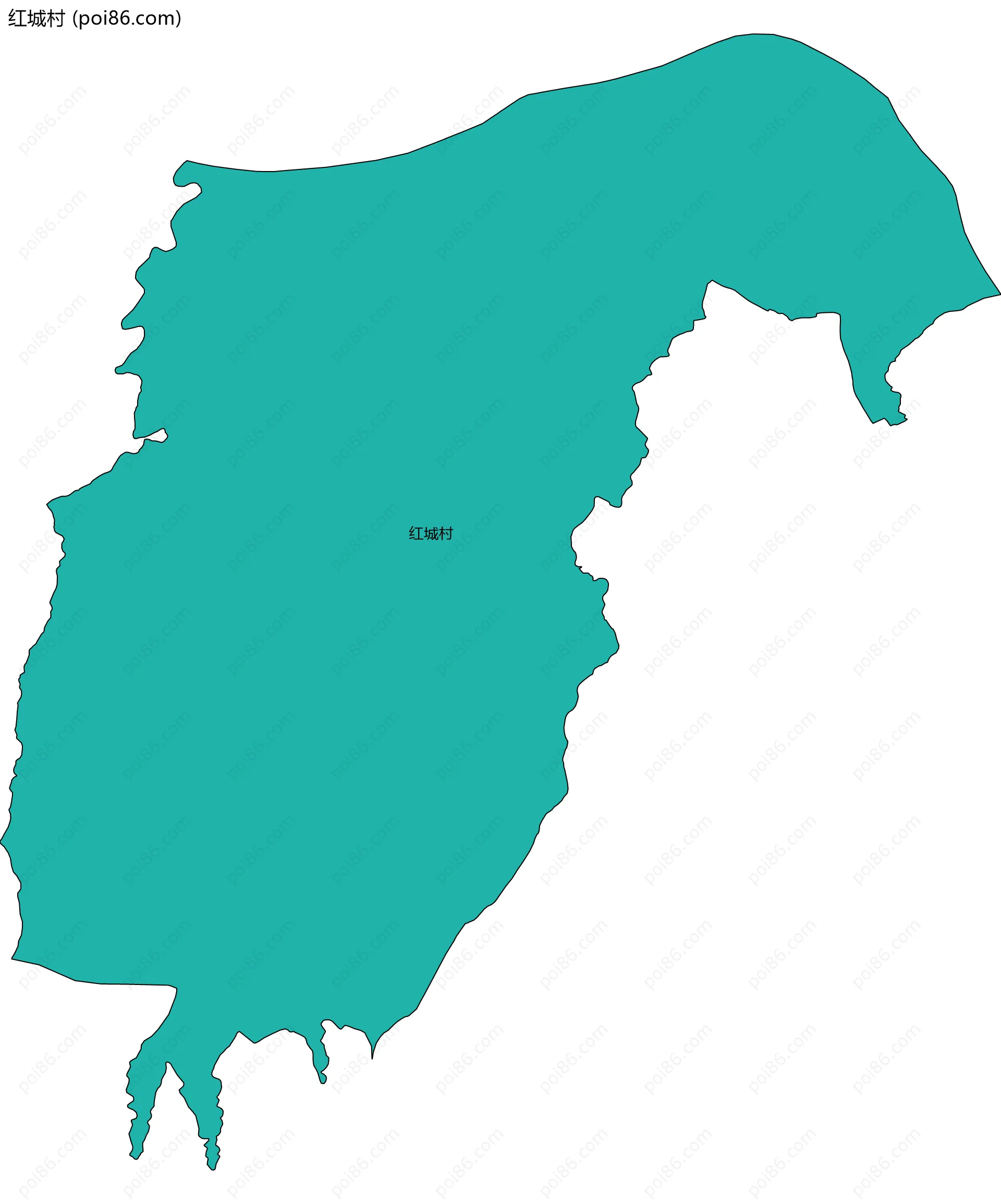 红城村边界地图