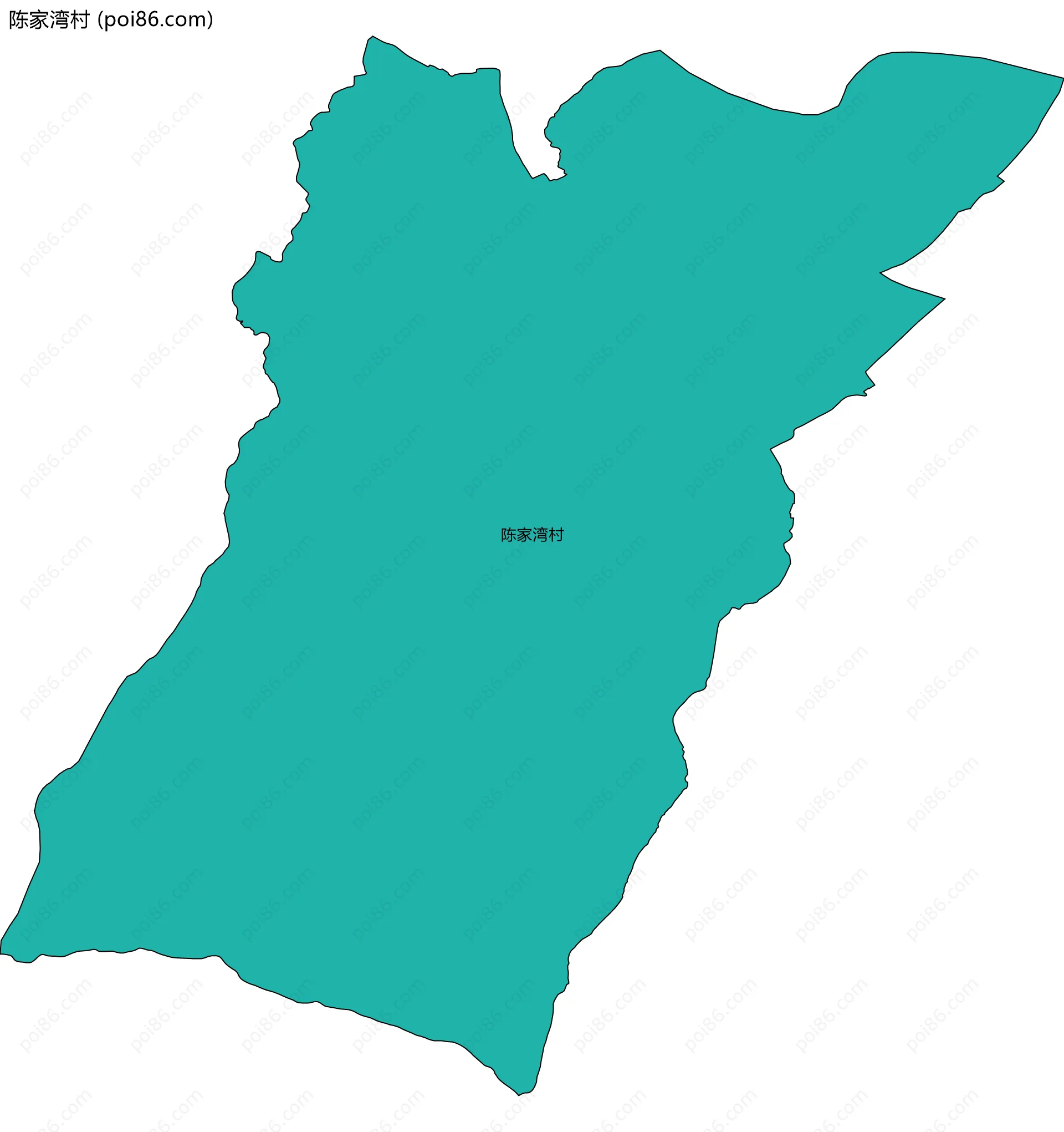 陈家湾村边界地图