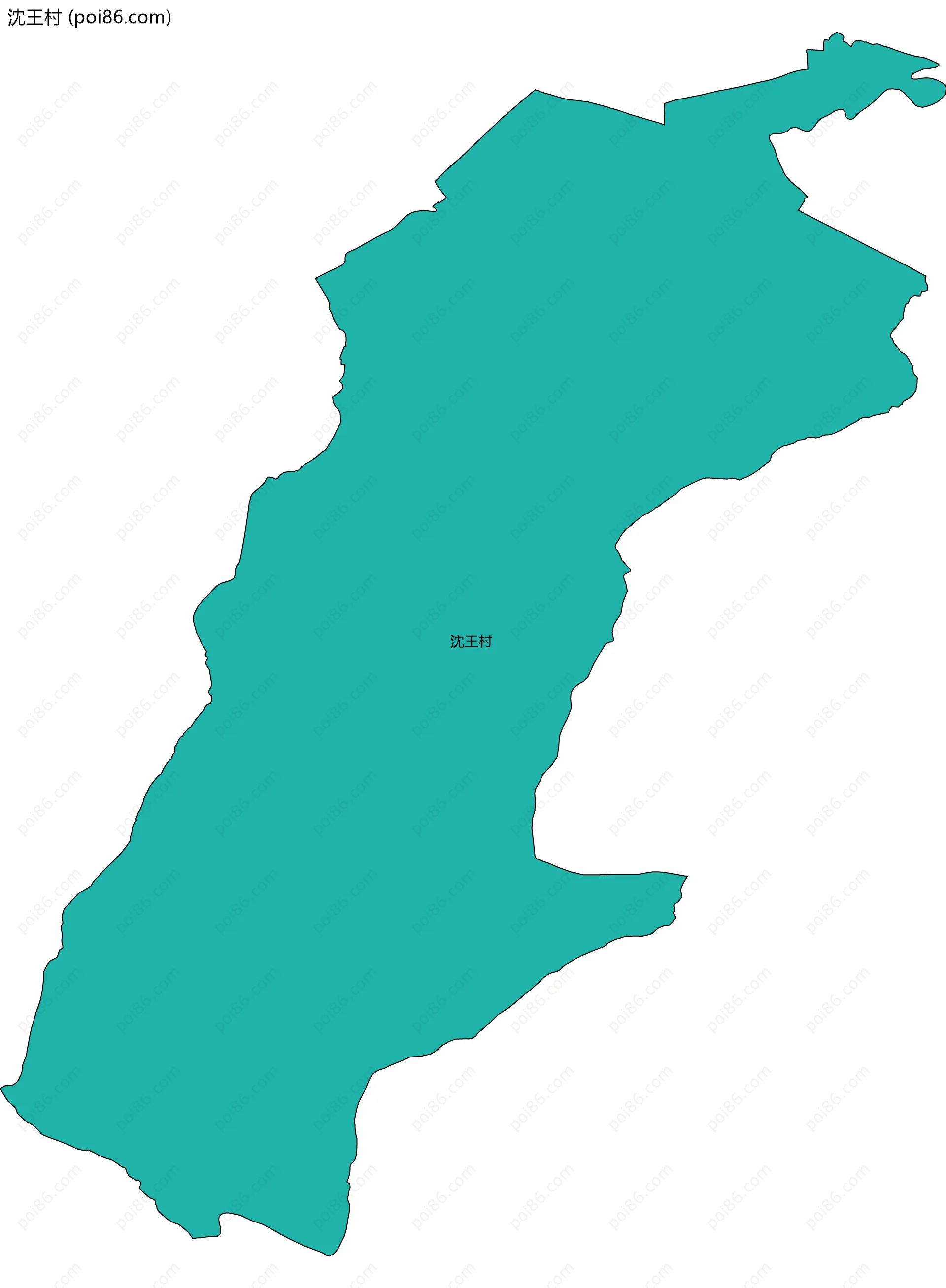 沈王村边界地图