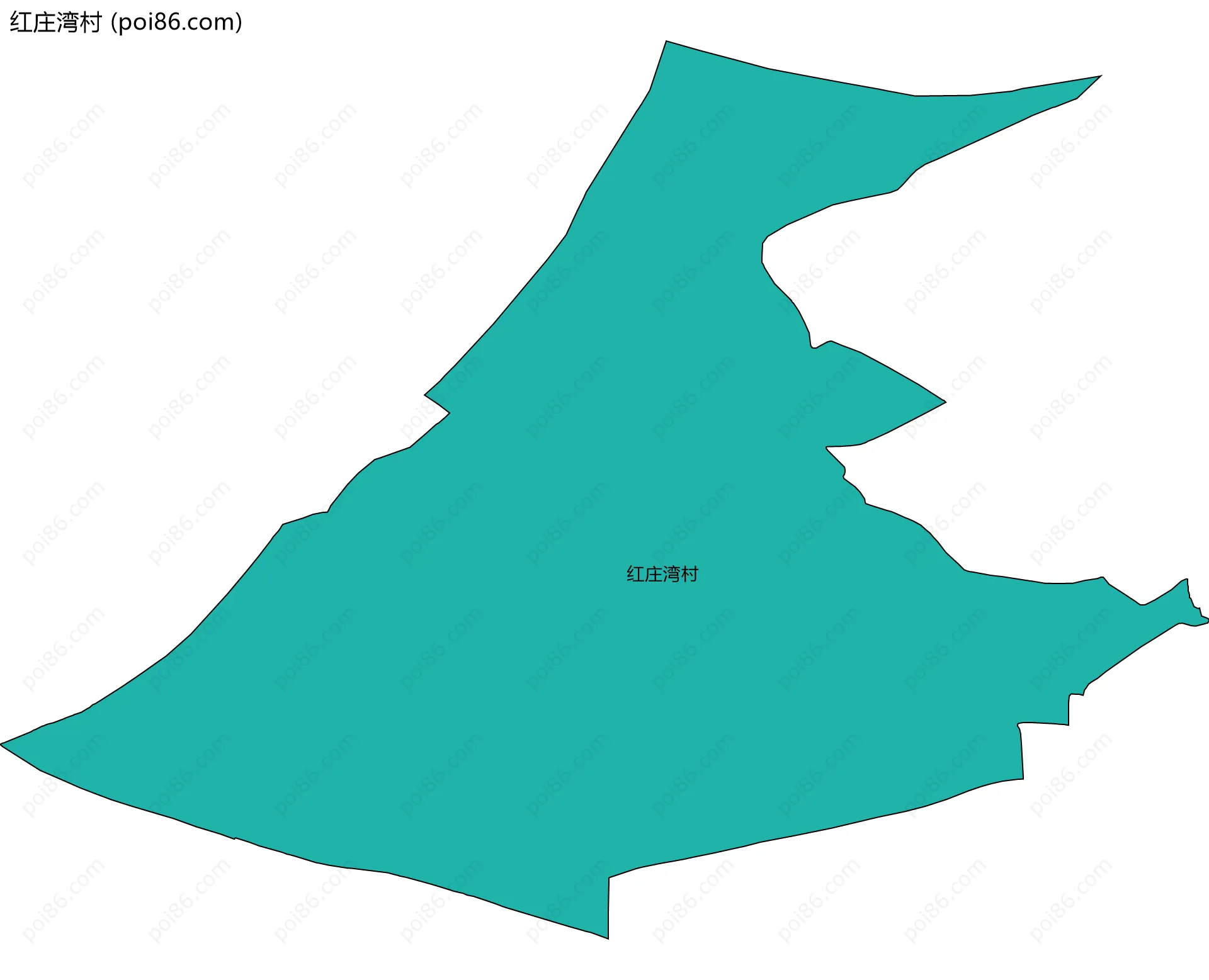 红庄湾村边界地图