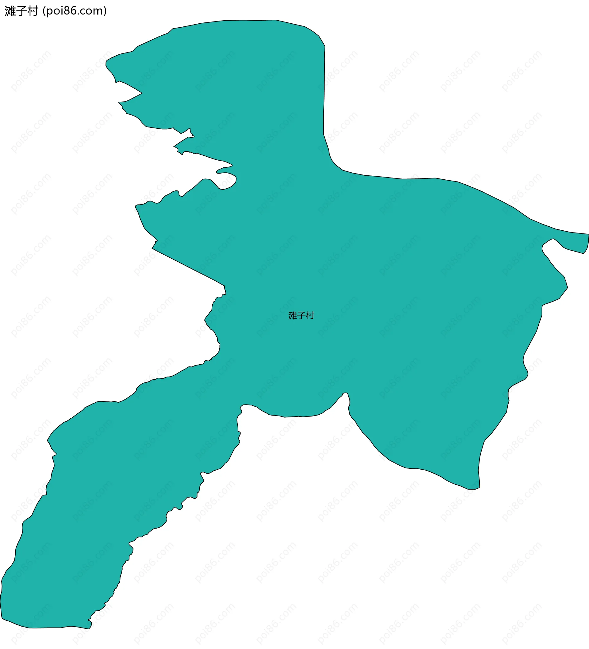 滩子村边界地图