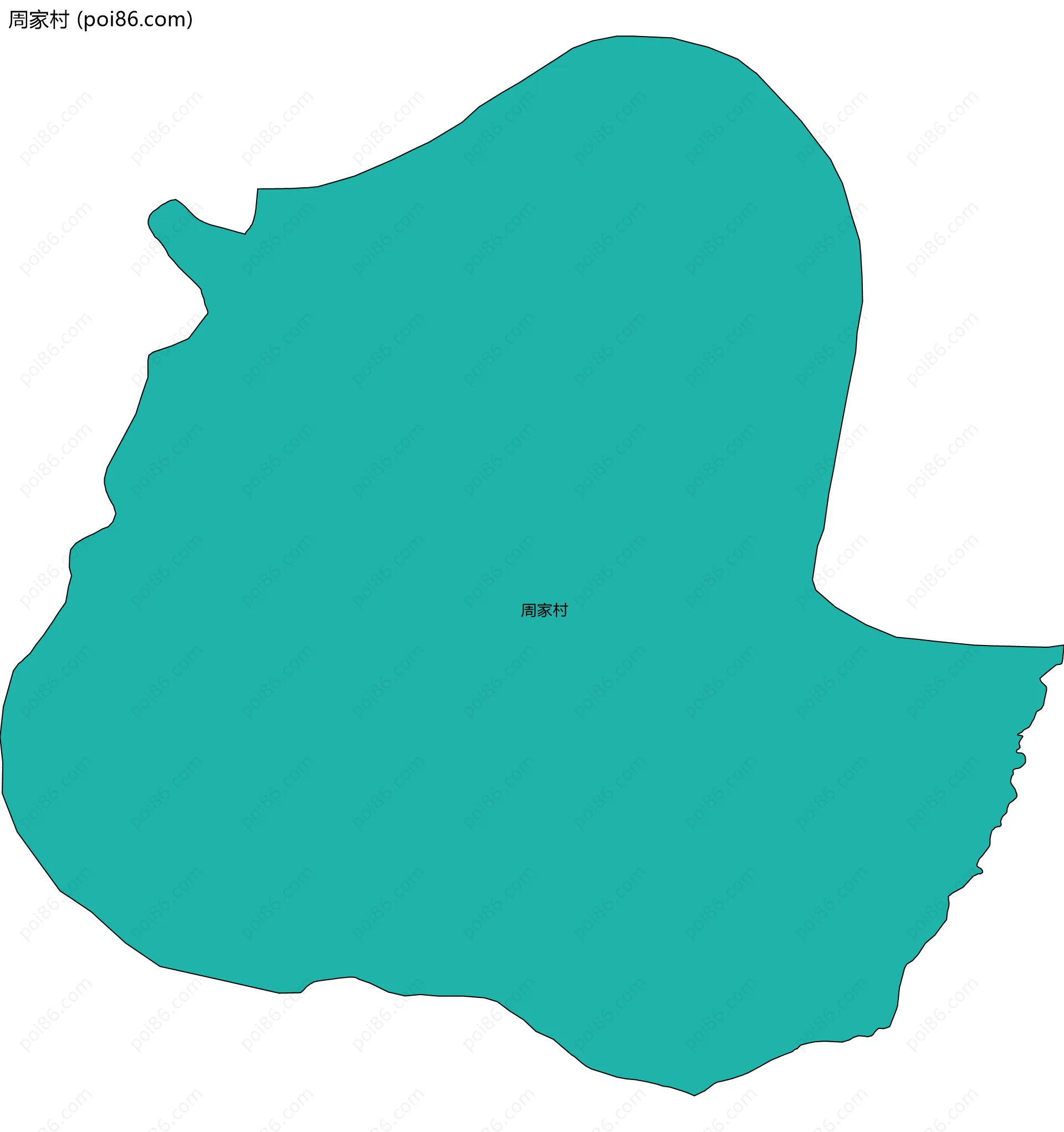 周家村边界地图