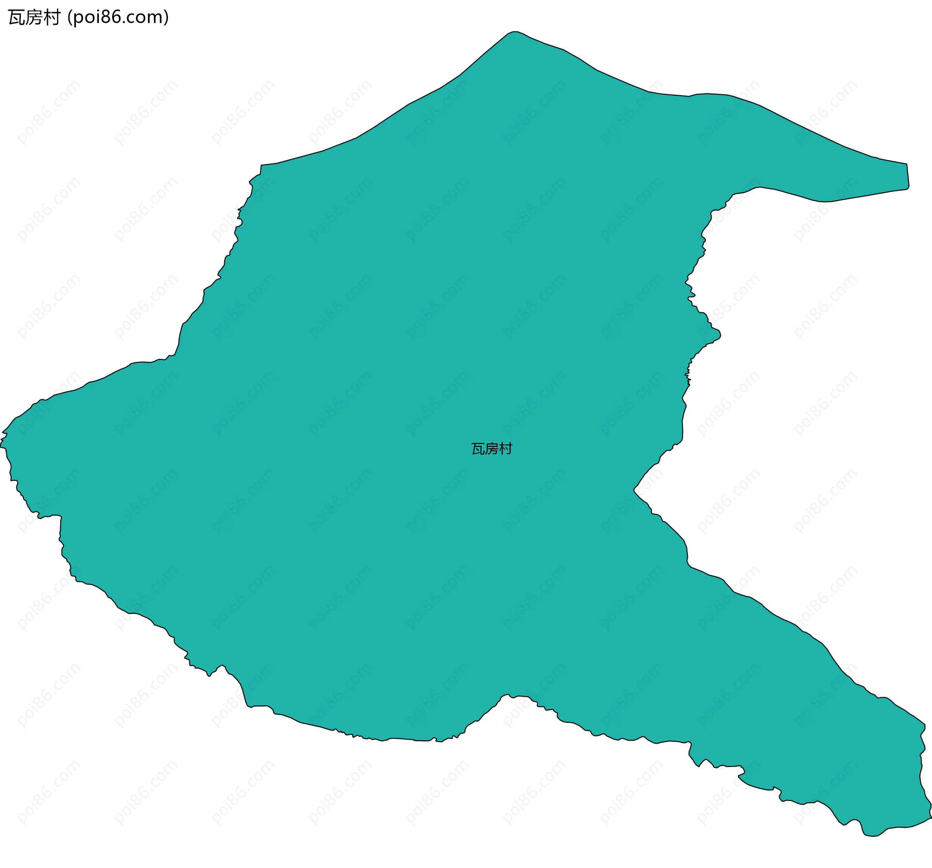 瓦房村边界地图